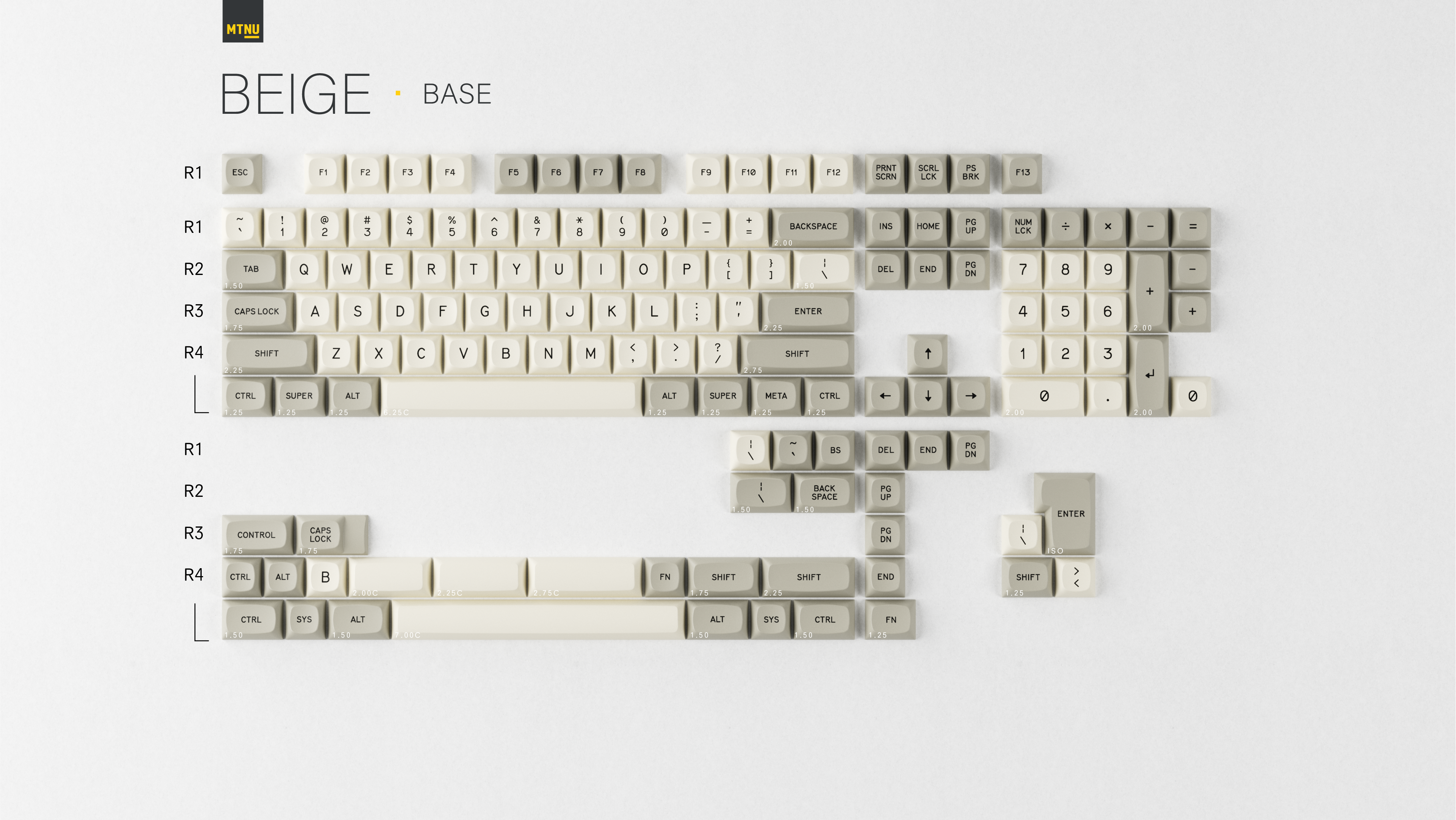 (Group Buy) GMK MTNU Beige Keycap Set