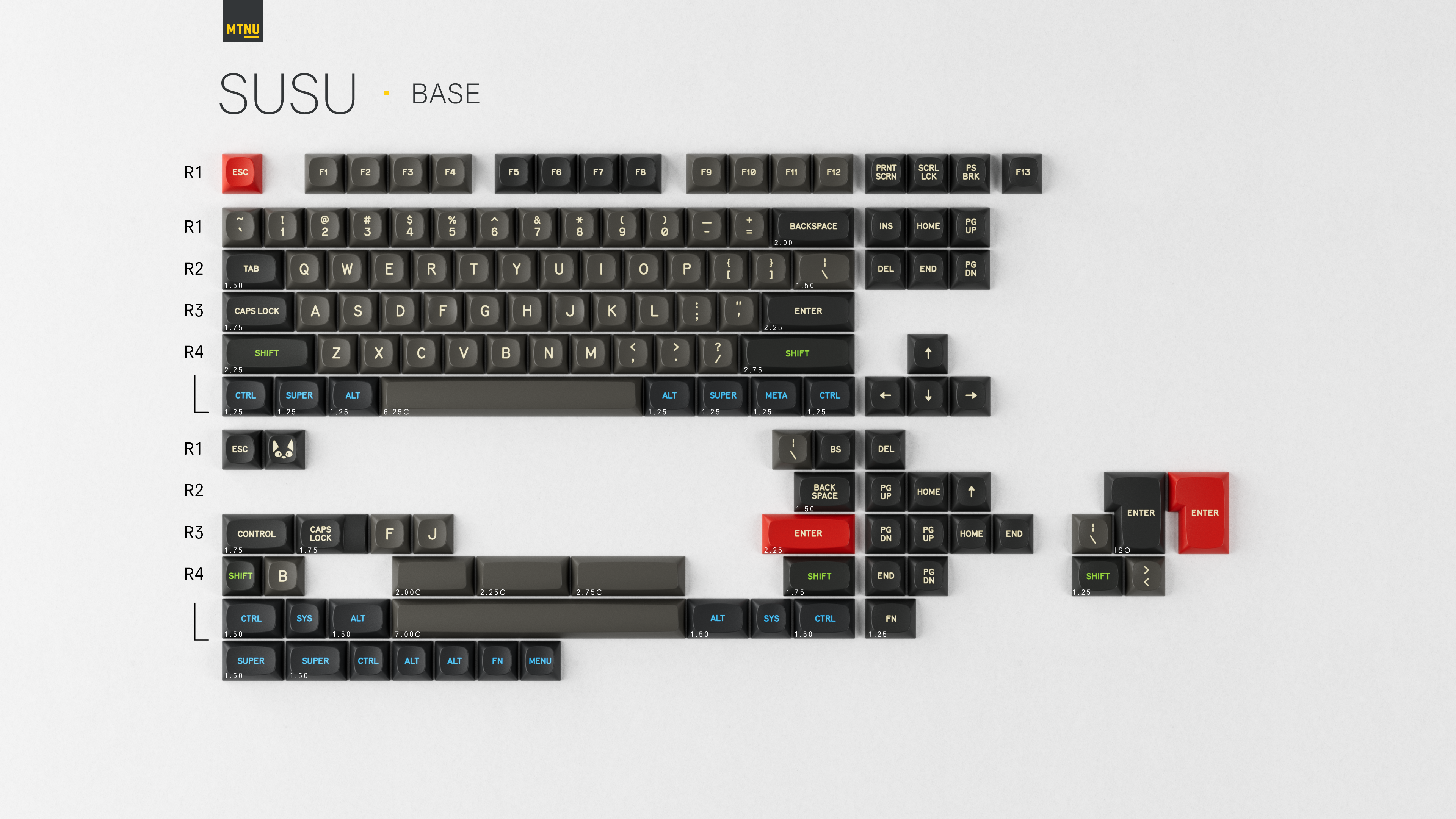 (In Stock) GMK MTNU Susu Keycap Set