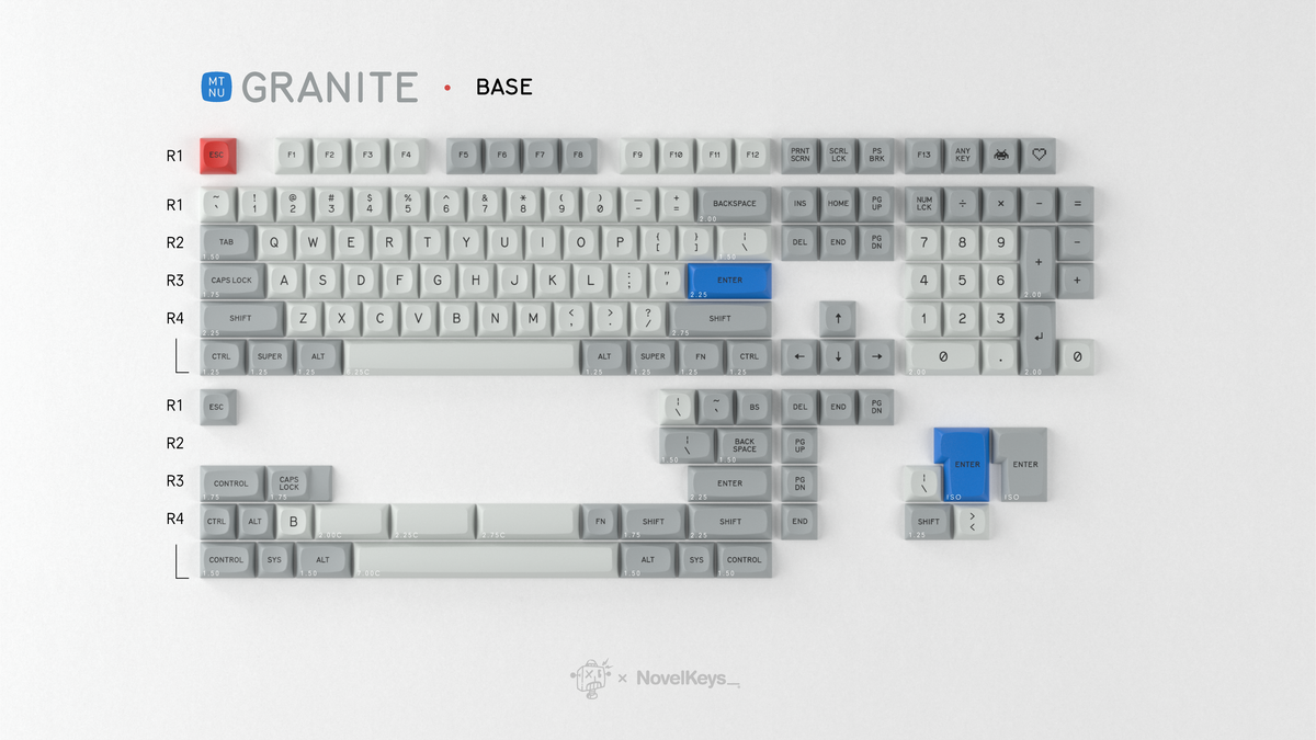 (In Stock) GMK MTNU Granite Keycap Set