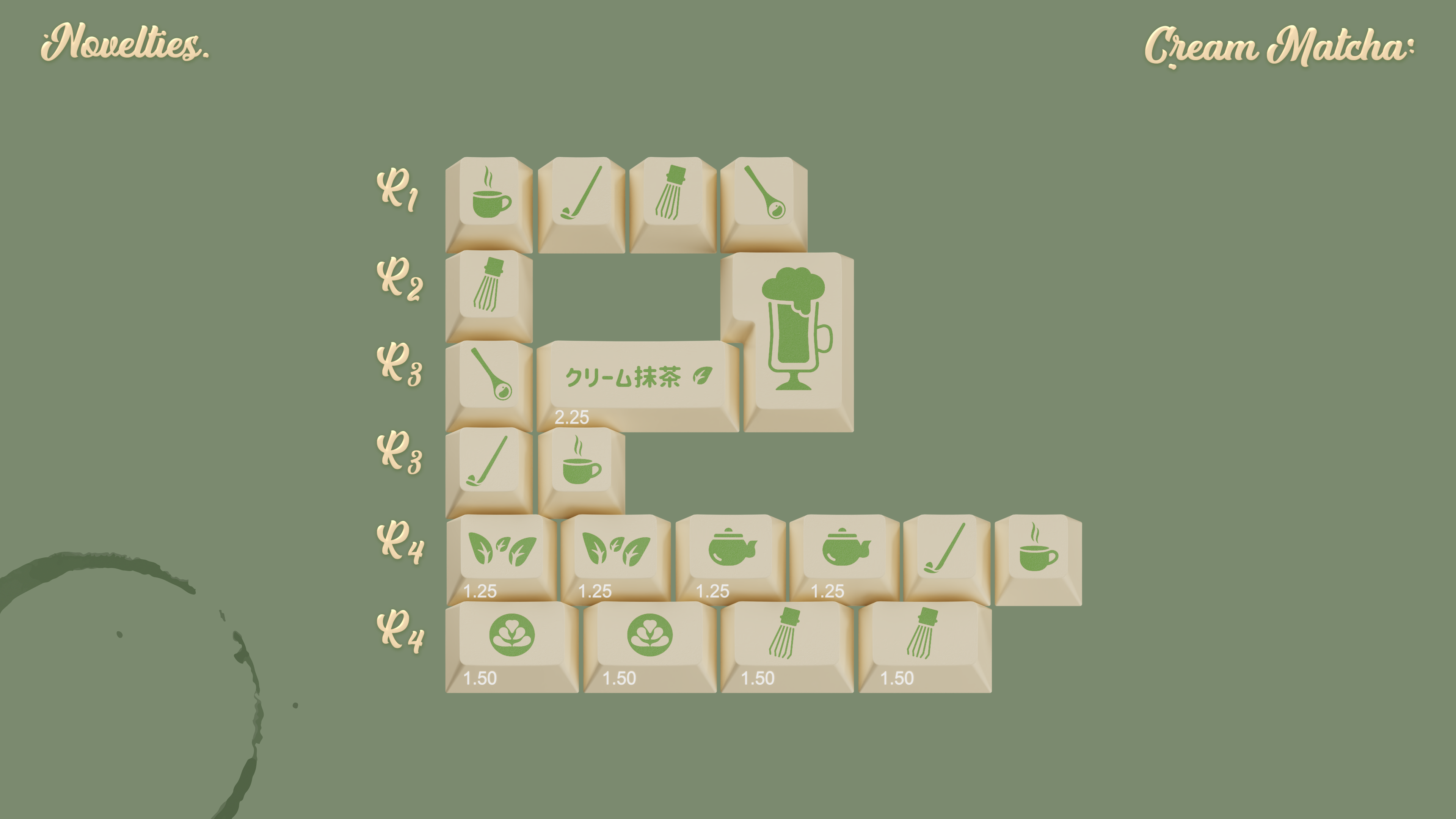 (In Stock) GMK Cream Matcha