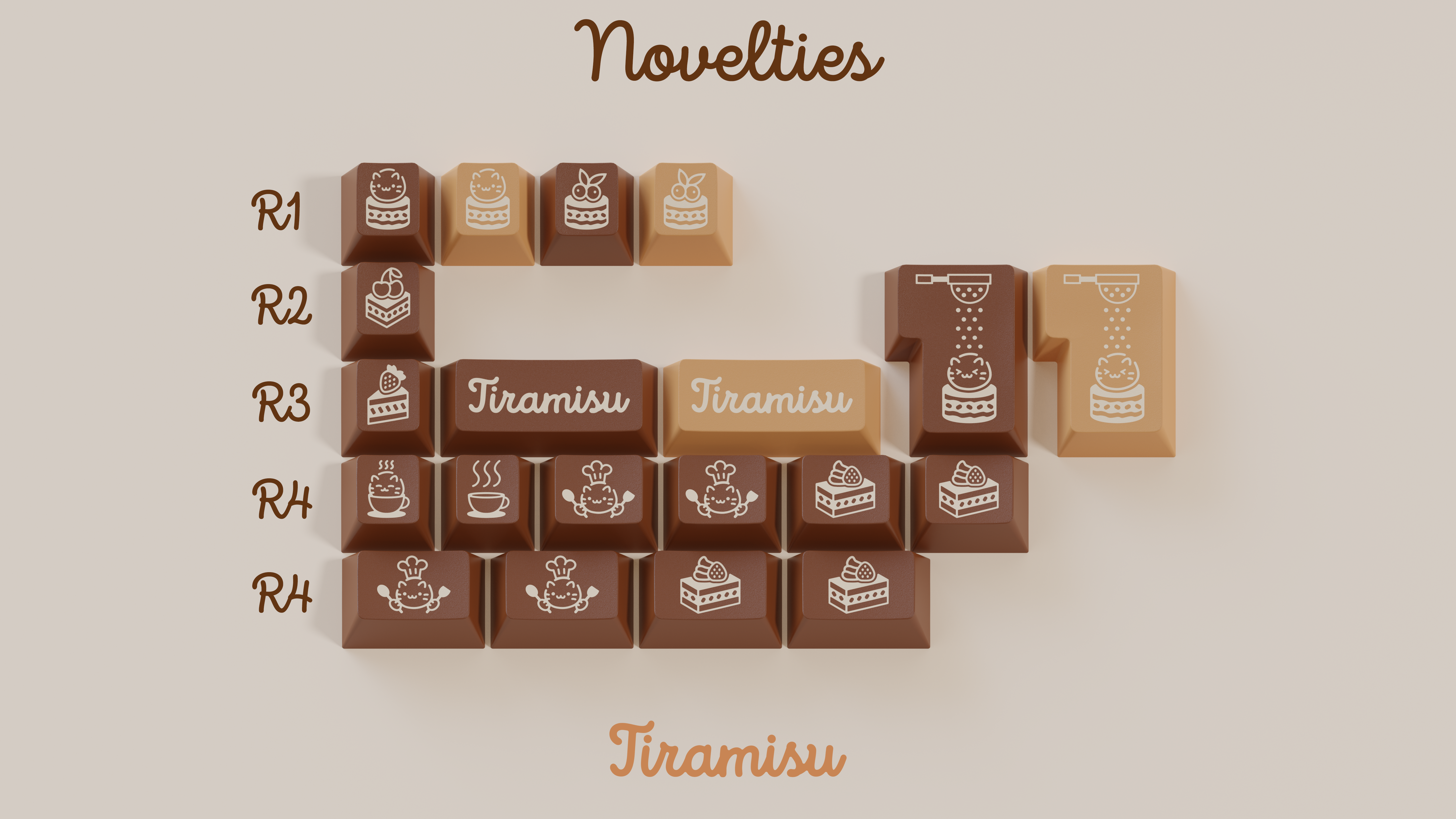 (In Stock) GMK Tiramisu Keycaps