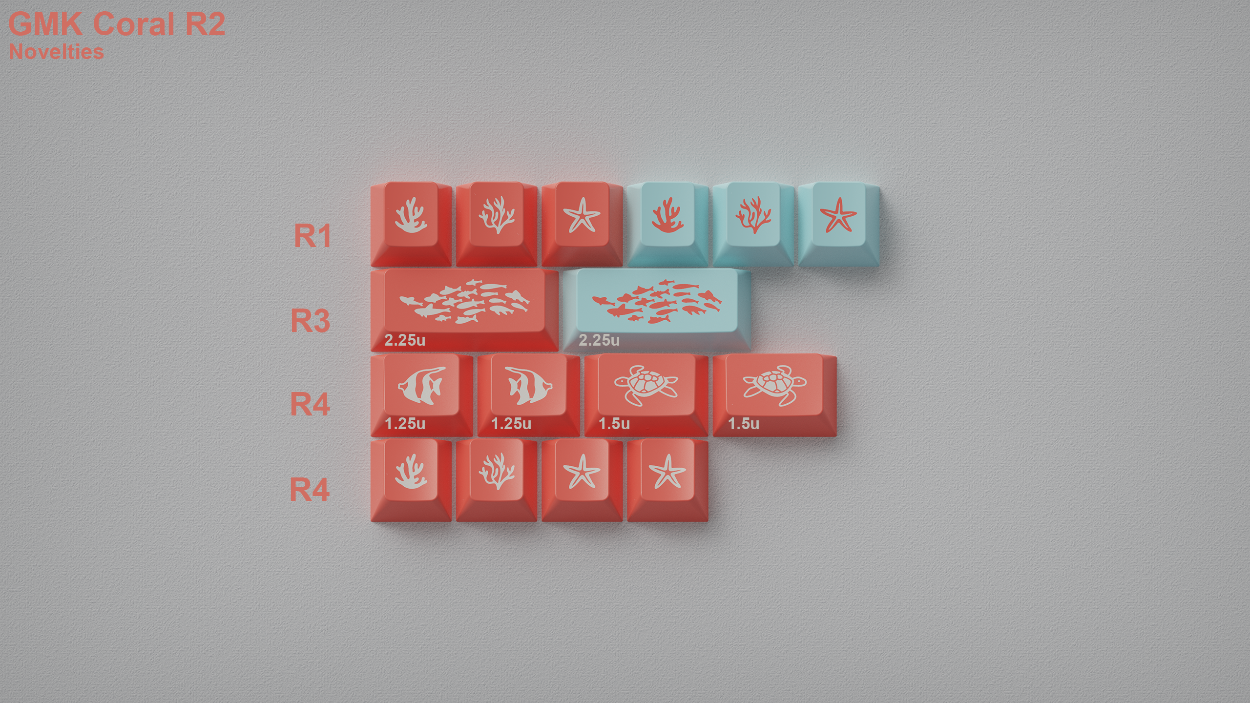 (In Stock) GMK Coral R2 Keyset