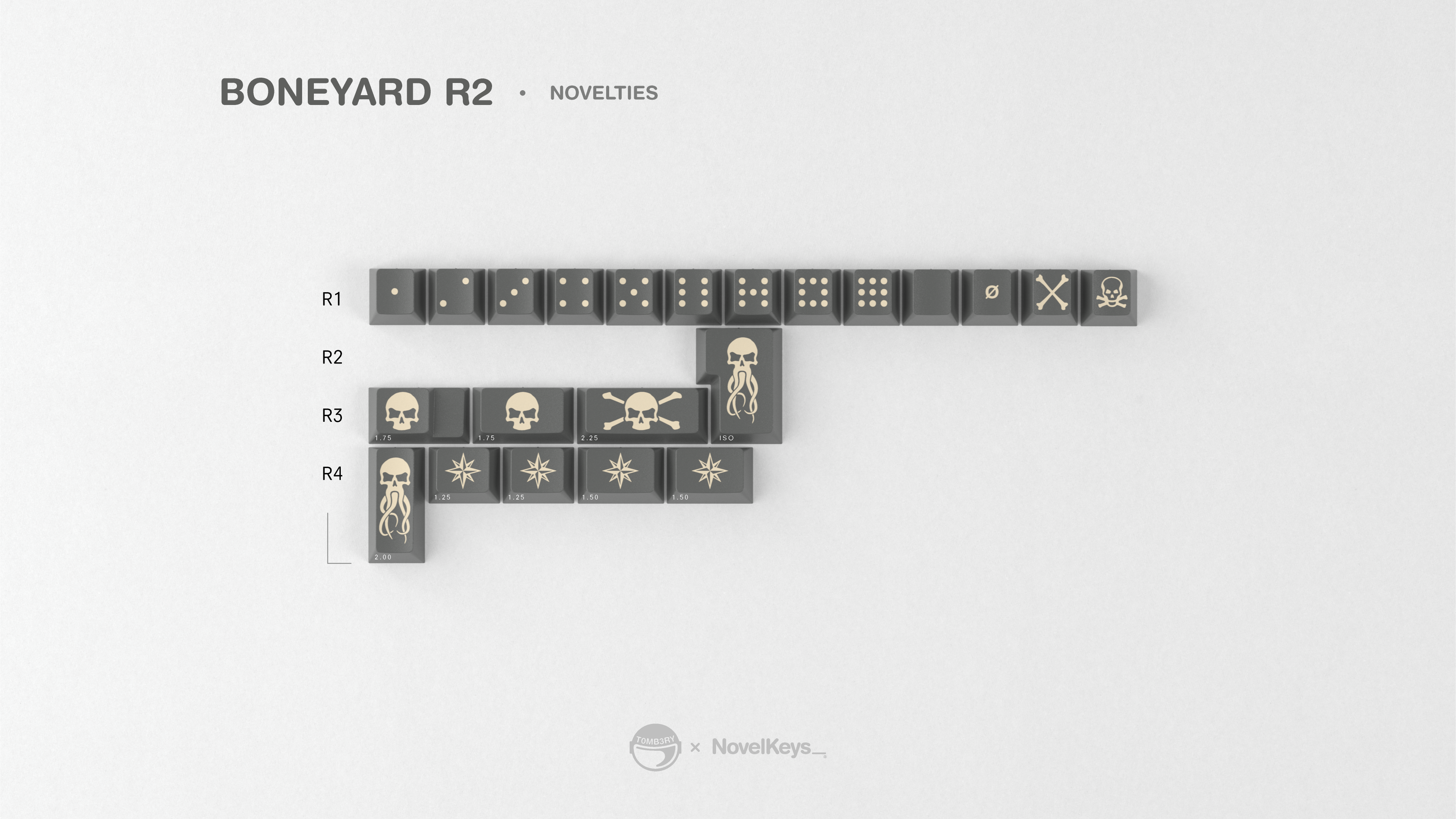 (In Stock) GMK CYL Boneyard R2 Keycaps