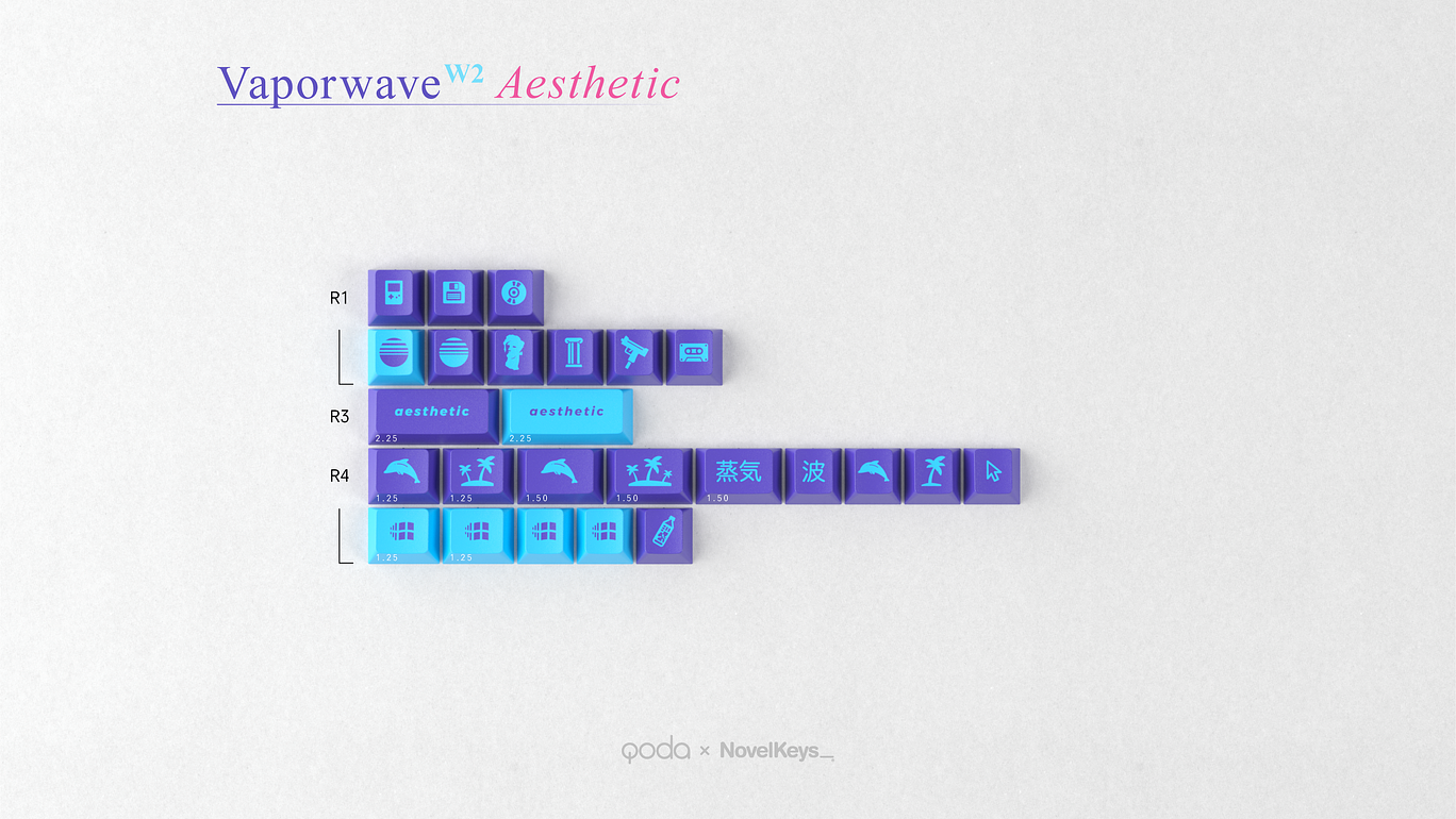 (Group Buy) GMK CYL Vaporwave R2