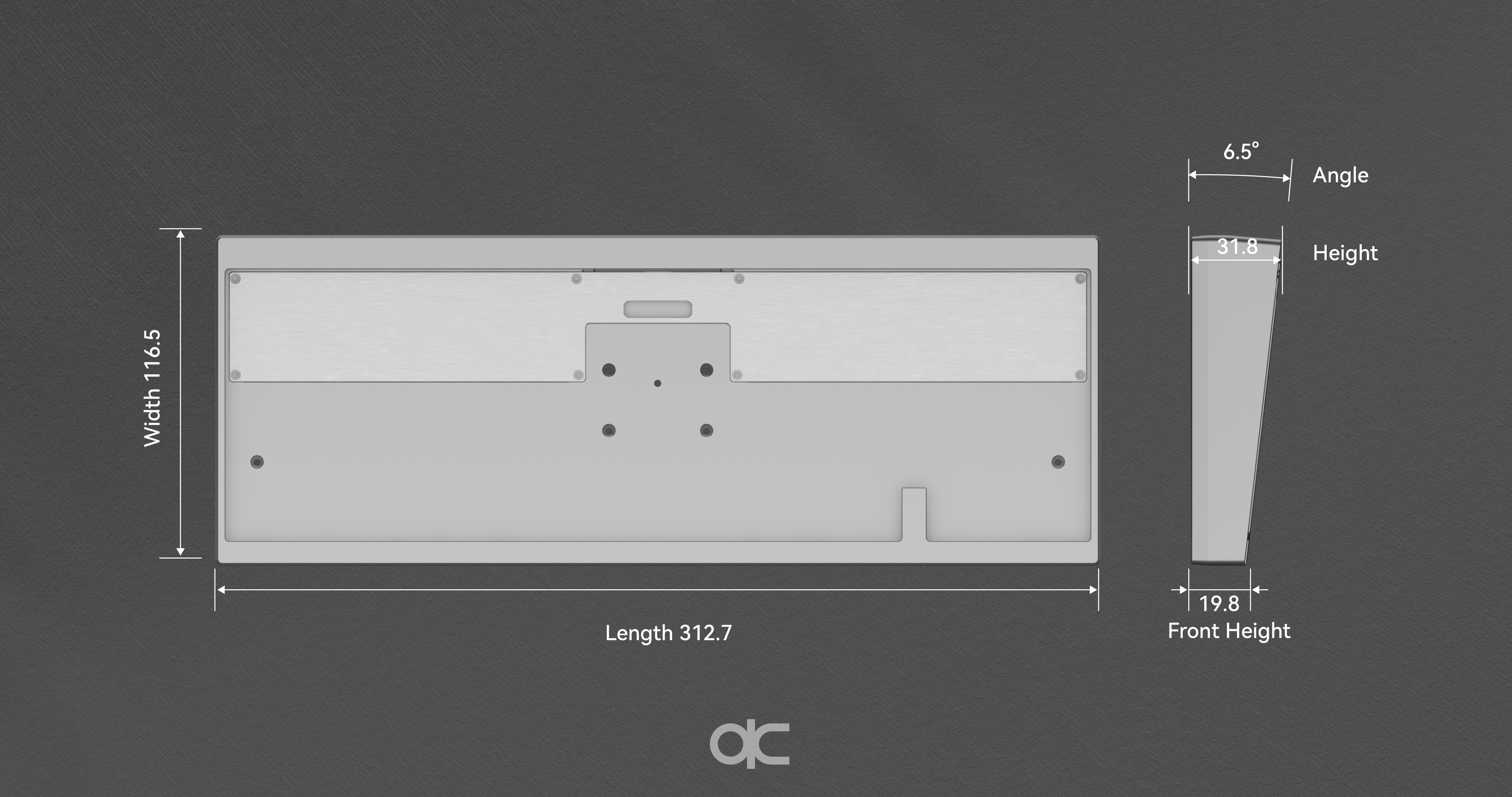 (Group Buy) QK65v2 Classic Keyboard Kit Spray Coated Case