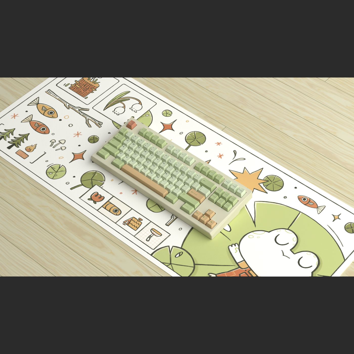 (Group Buy) Swamp Frog Deskmats