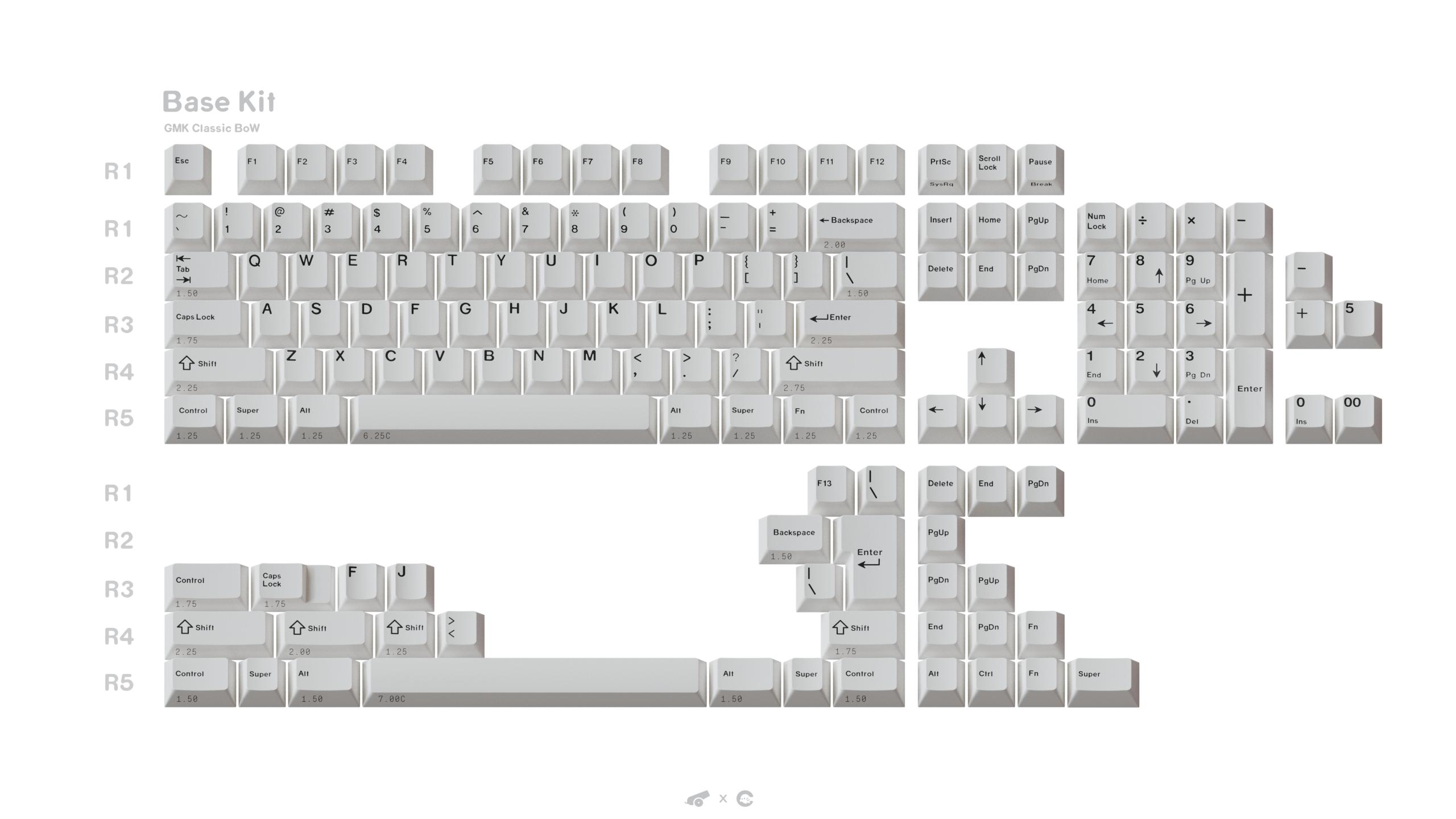 (In Stock) GMK Classic BoW Keyset