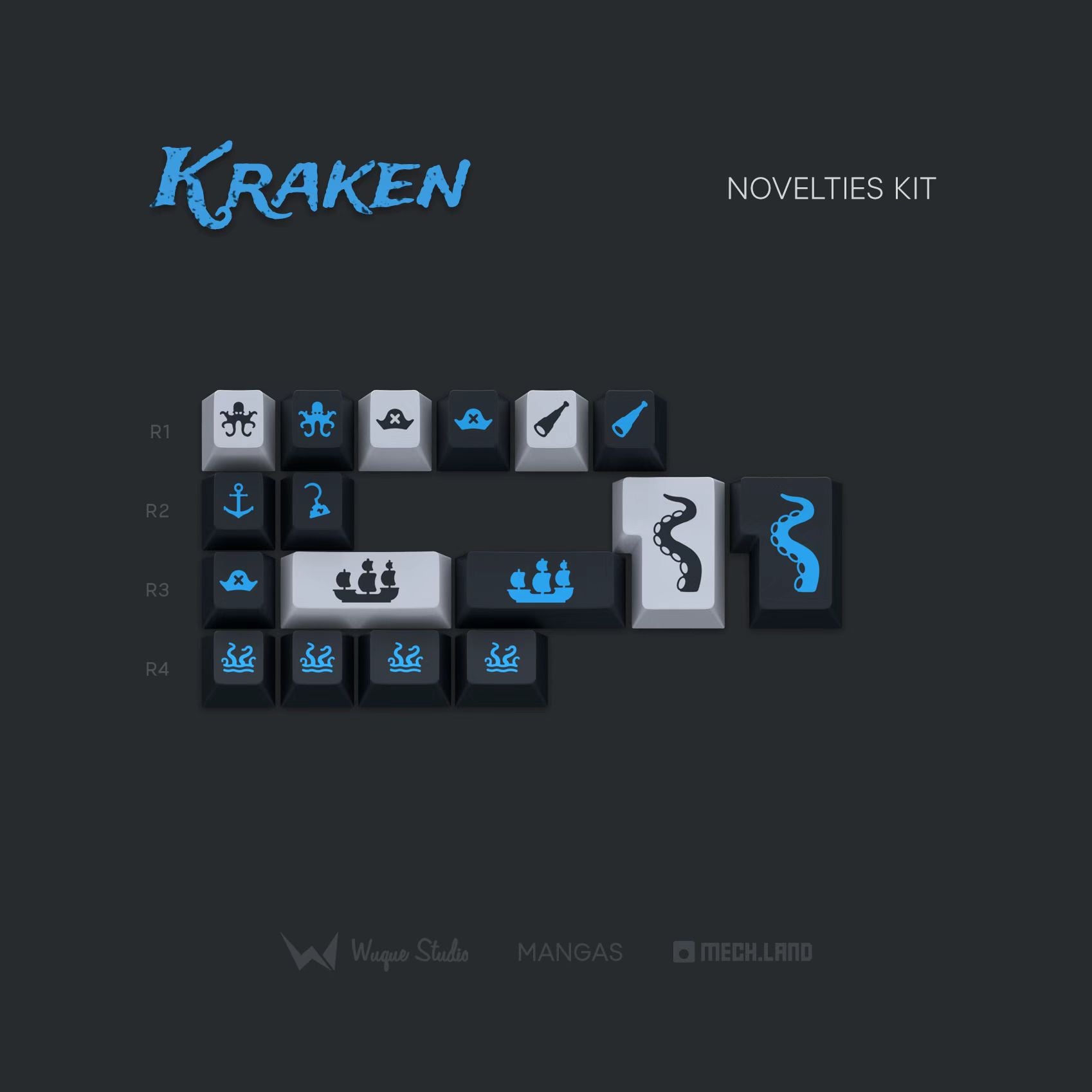 (Group Buy) WS Kraken Keycaps