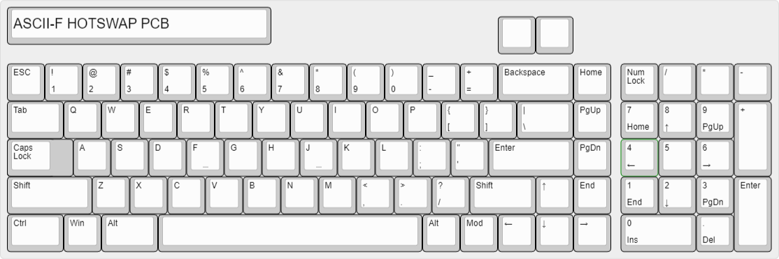 (Group Buy) ASCII-F Keyboard Kit Addons