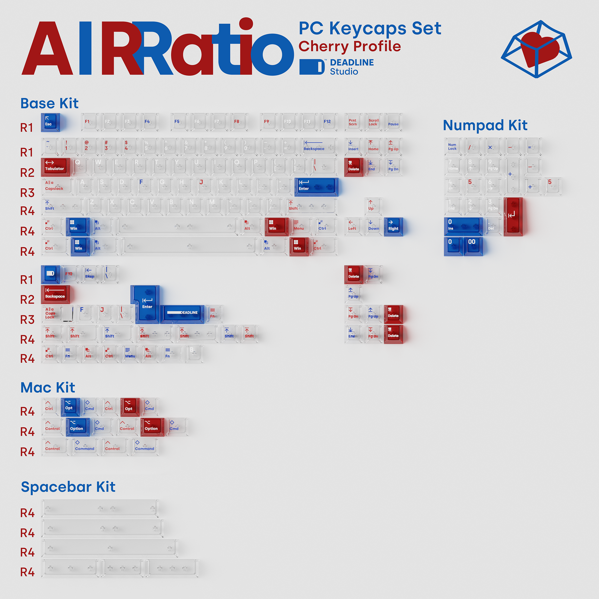 (In Stock) Deadline Air-Ratio Keycaps