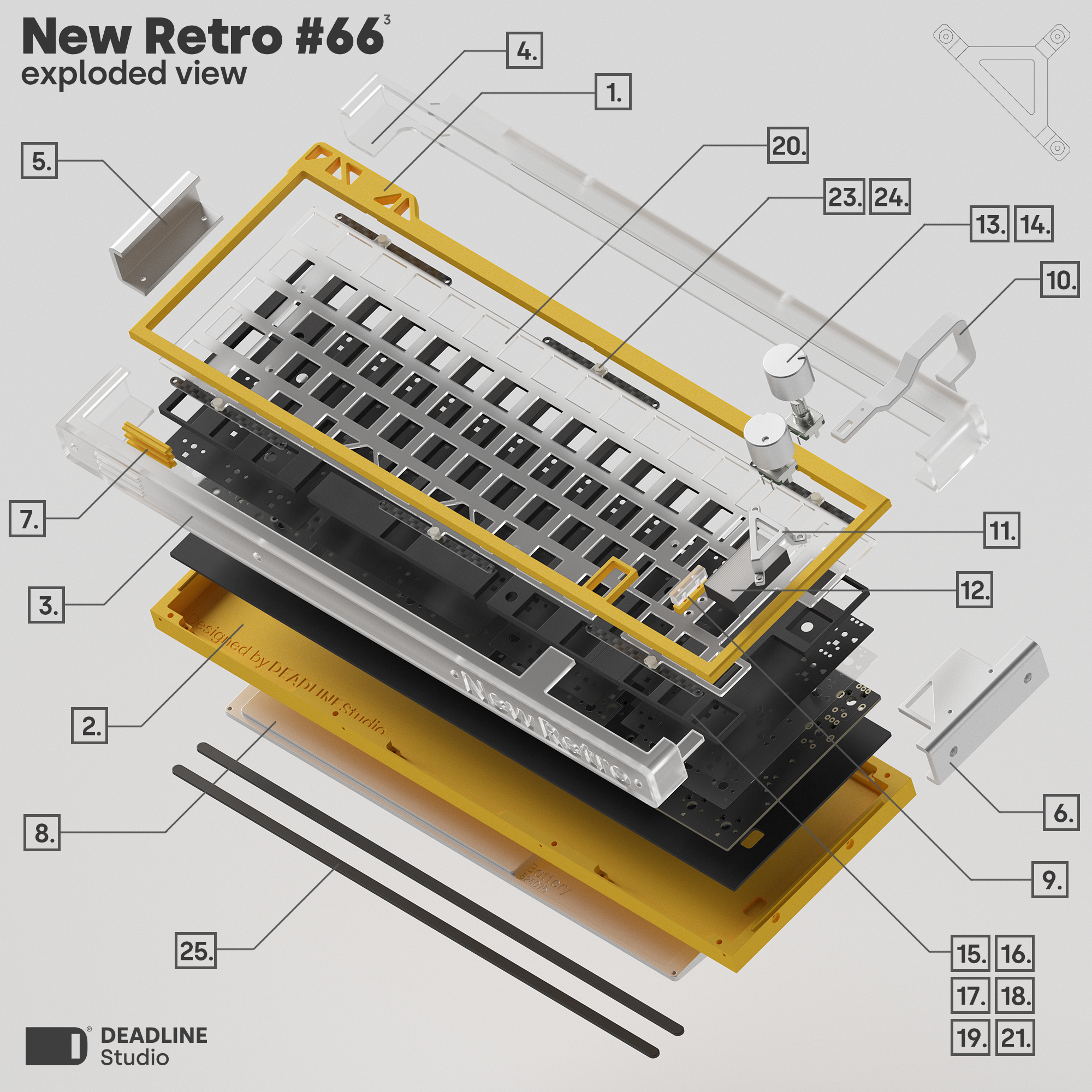 (Group Buy) New Retro #66 V3 Keyboard Kit by Deadline Studio