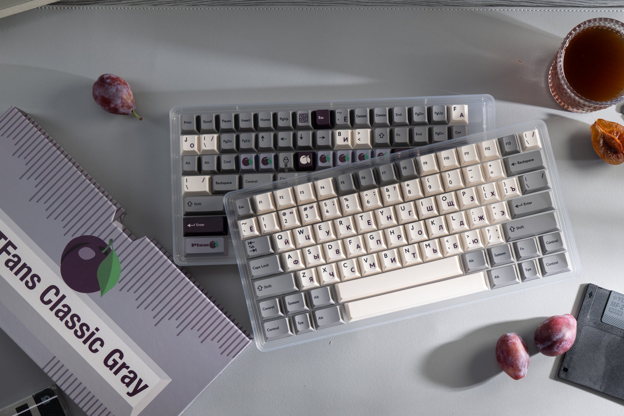 (In Stock) PBTfans Classic Grey Keycaps