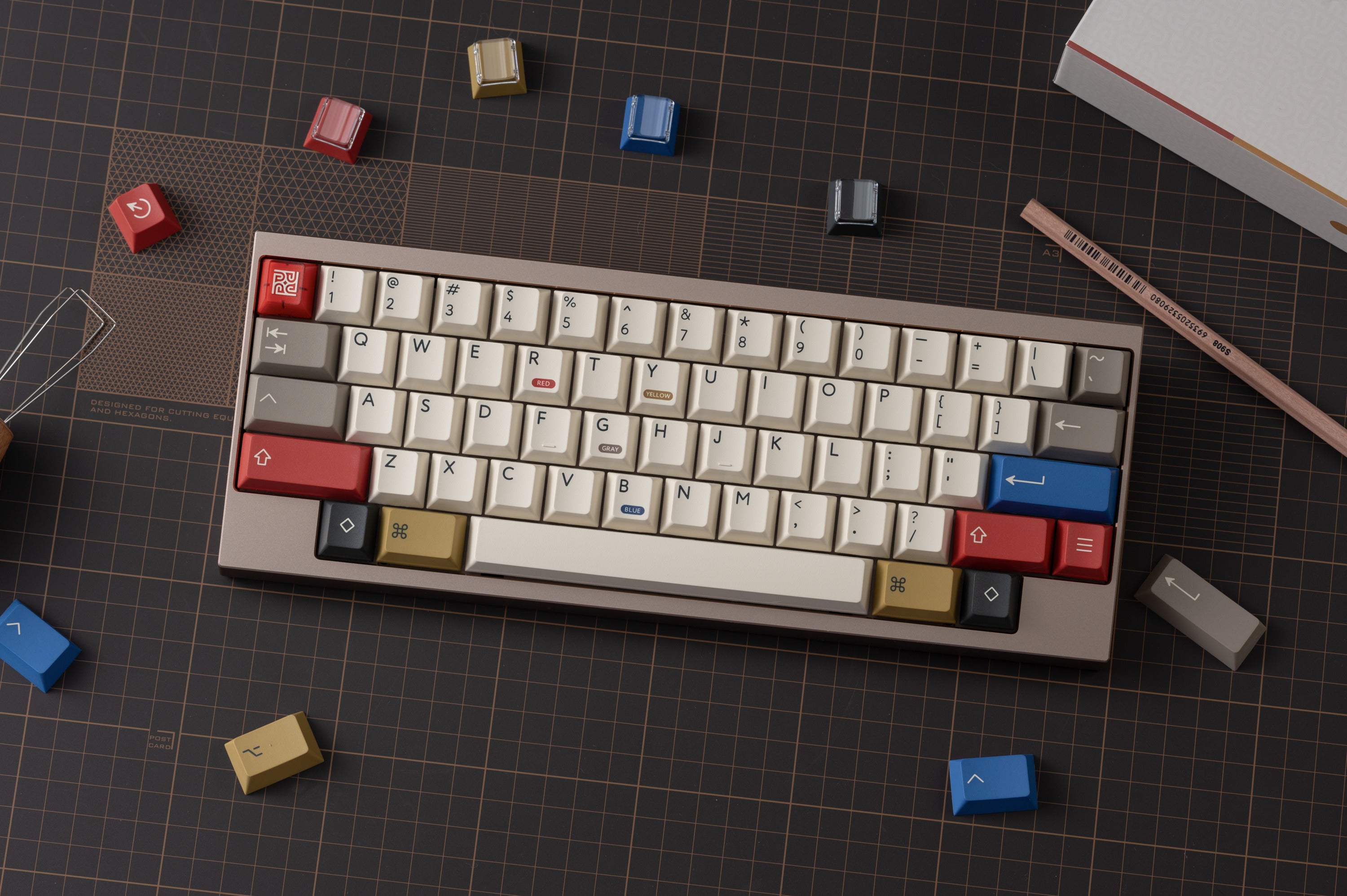 (In Stock) PBTFans Retro 100  Keycap Set