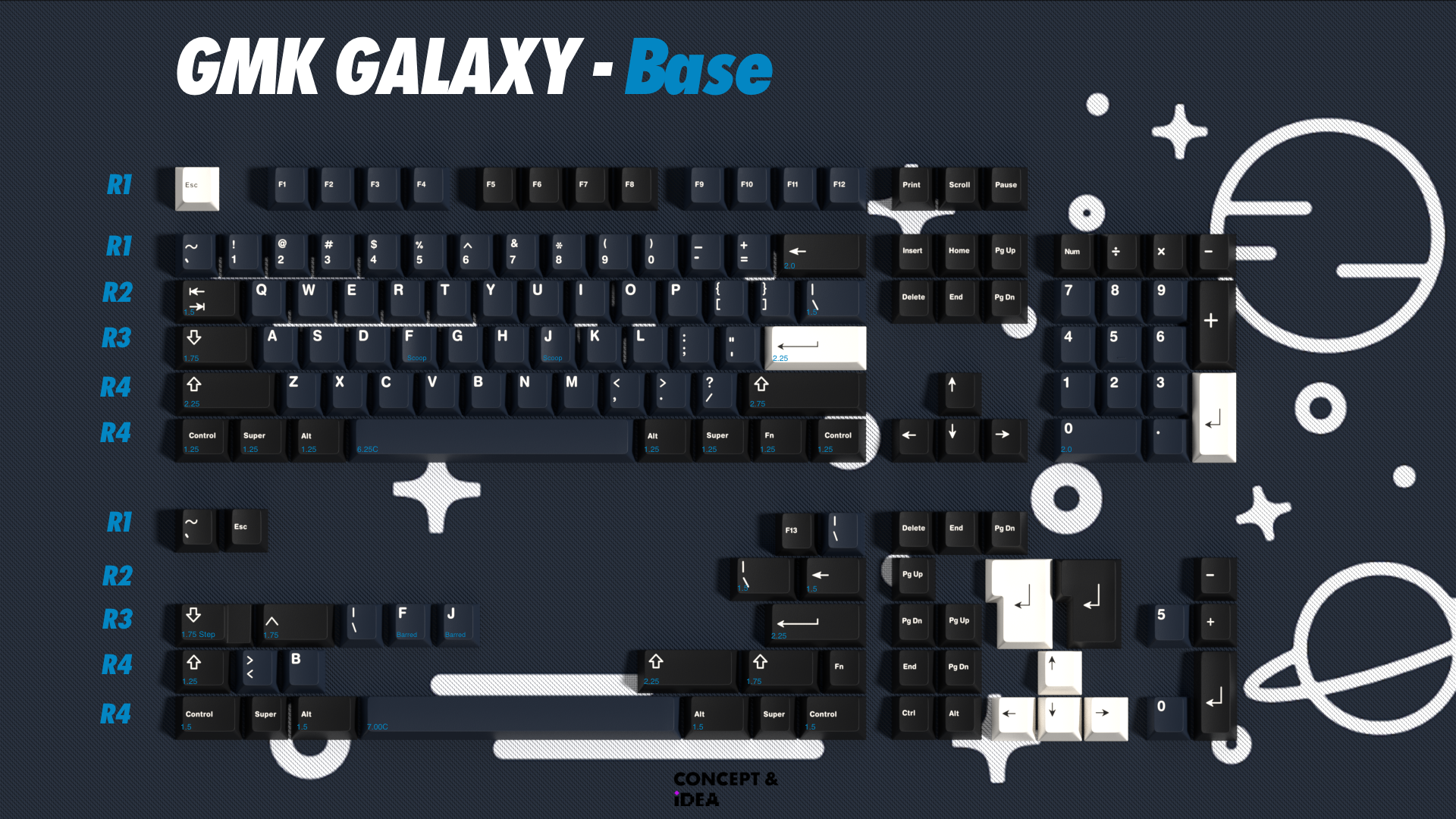 (In Stock) GMK Galaxy Keyset