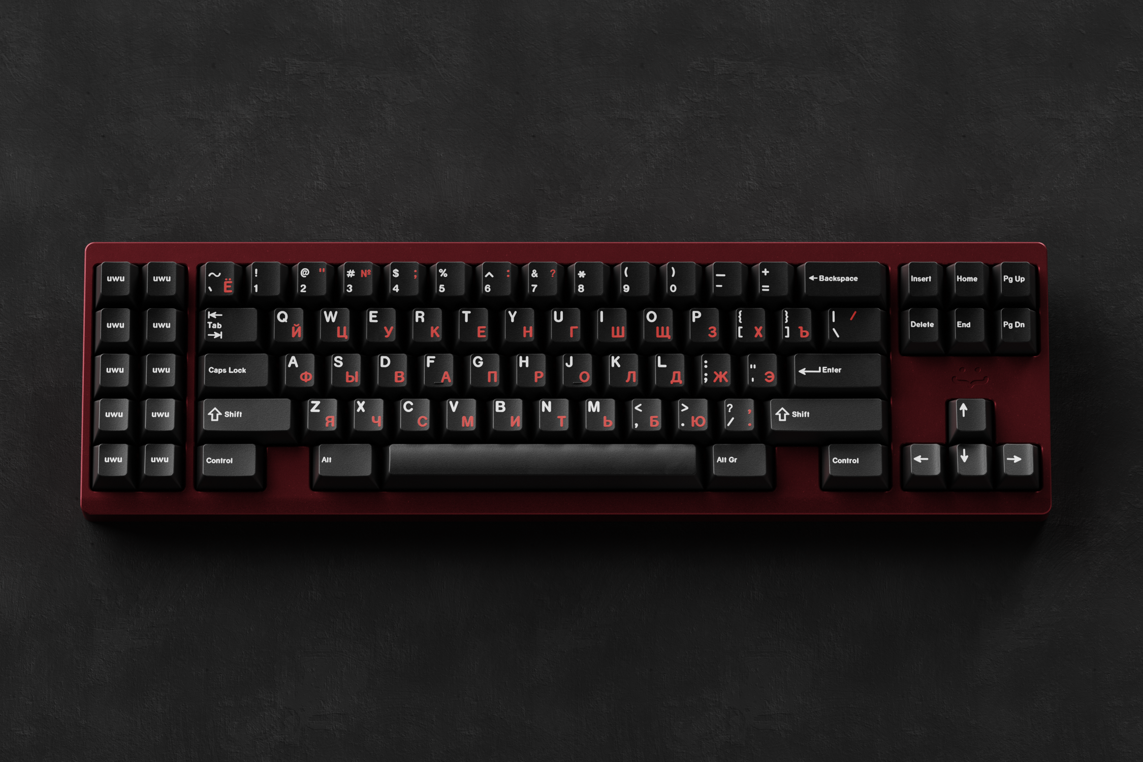 (In Stock) GMK WoB Red Cyrillic Keyset