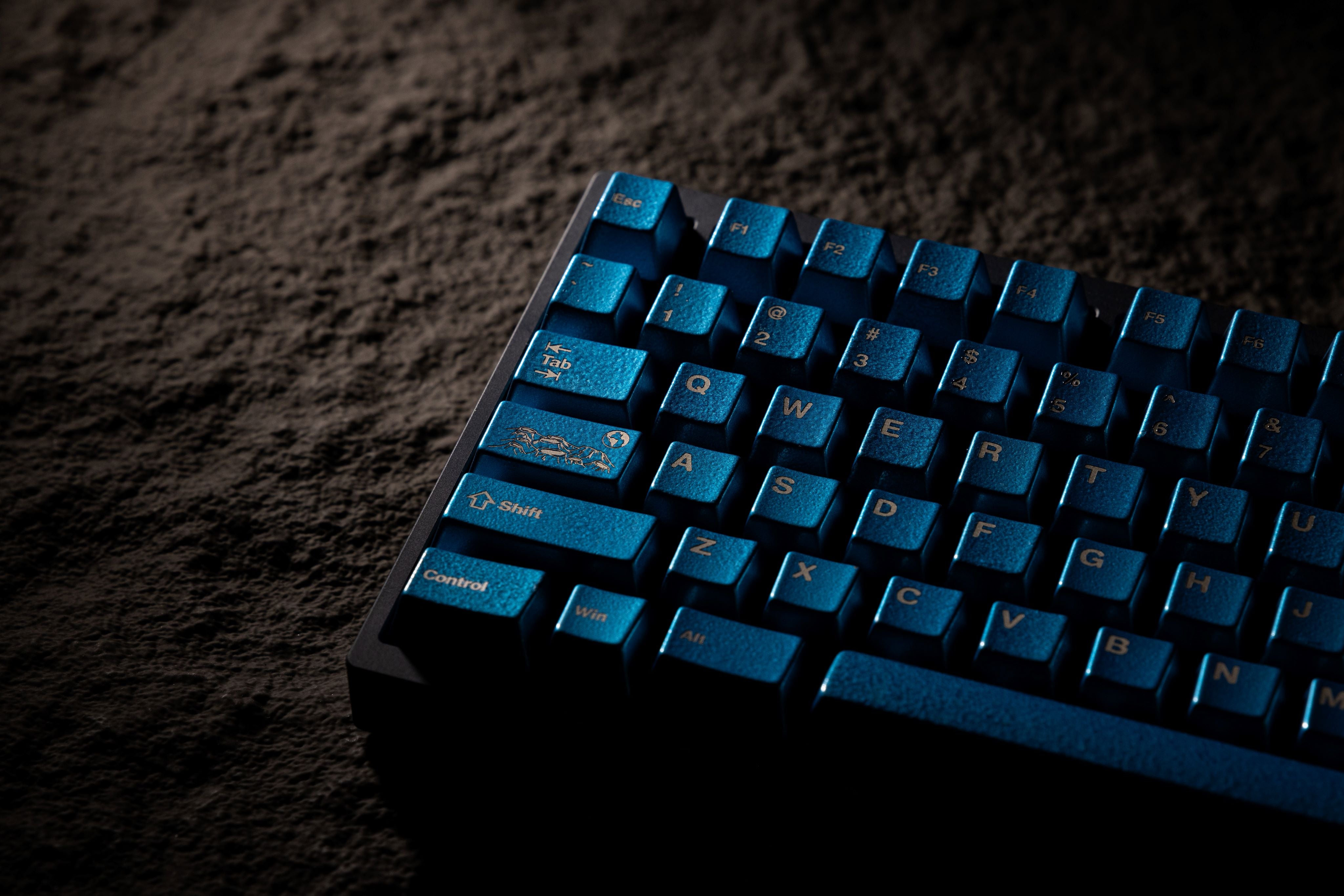 (Group Buy) Awekeys Metal Keycaps Set - Moon Landing