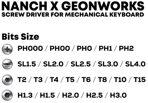 (In Stock) Geon x NANCH Screw Driver Set