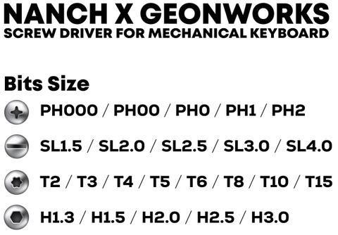 
                  
                    (In Stock) Geon x NANCH Screw Driver Set
                  
                