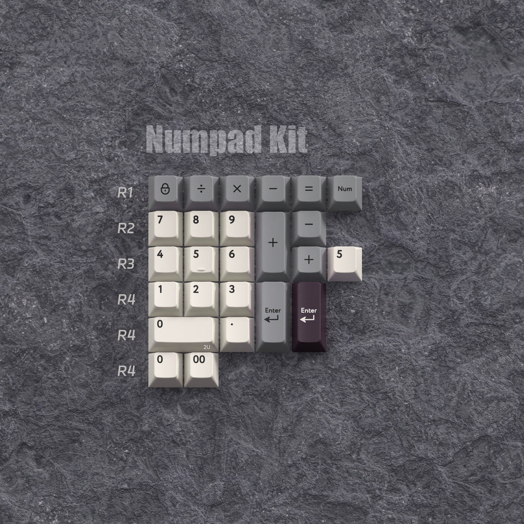 (In Stock) PBTfans Classic Grey Keycaps