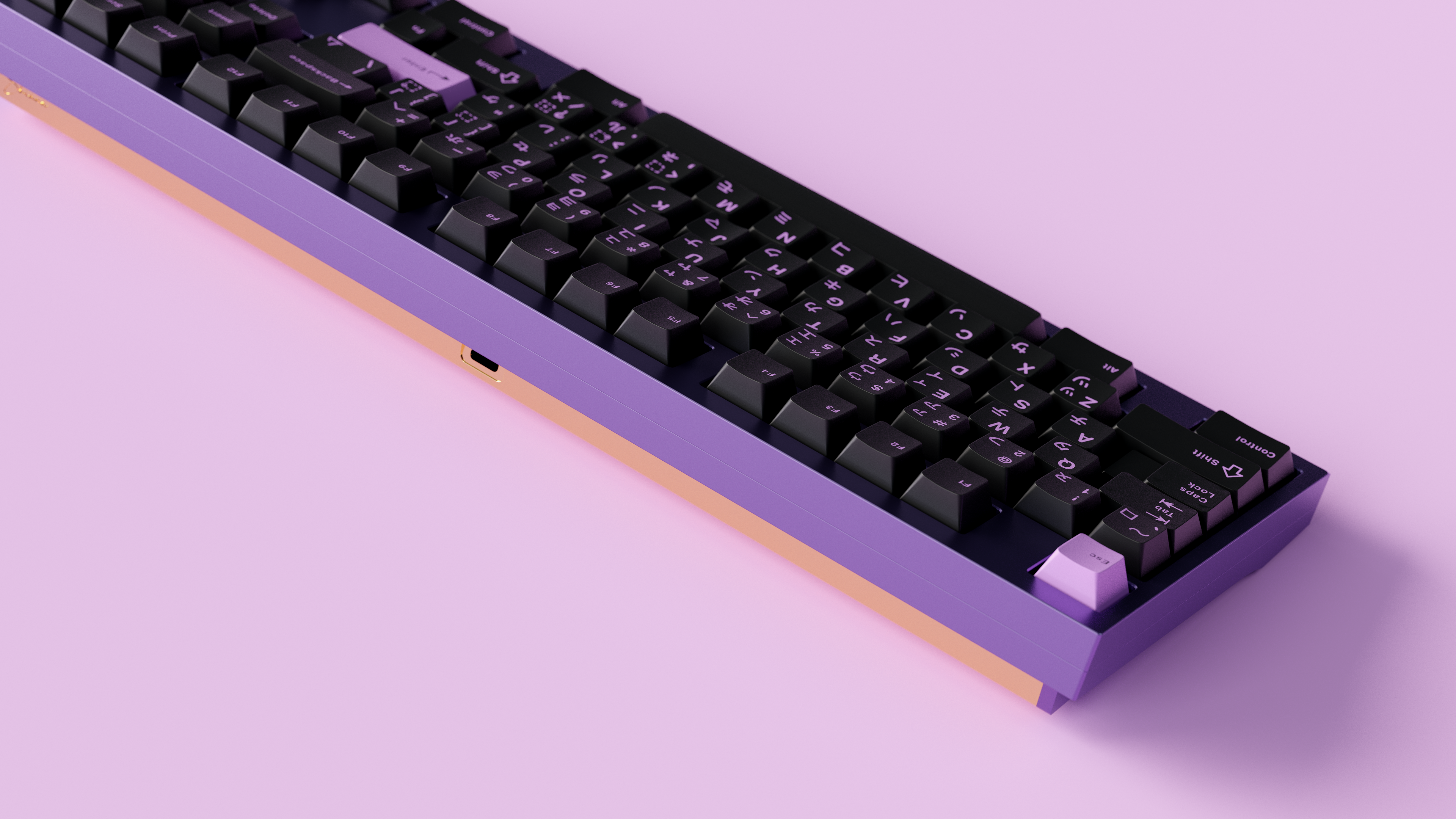 (In Stock) Hibi x GMK Lilac on Black