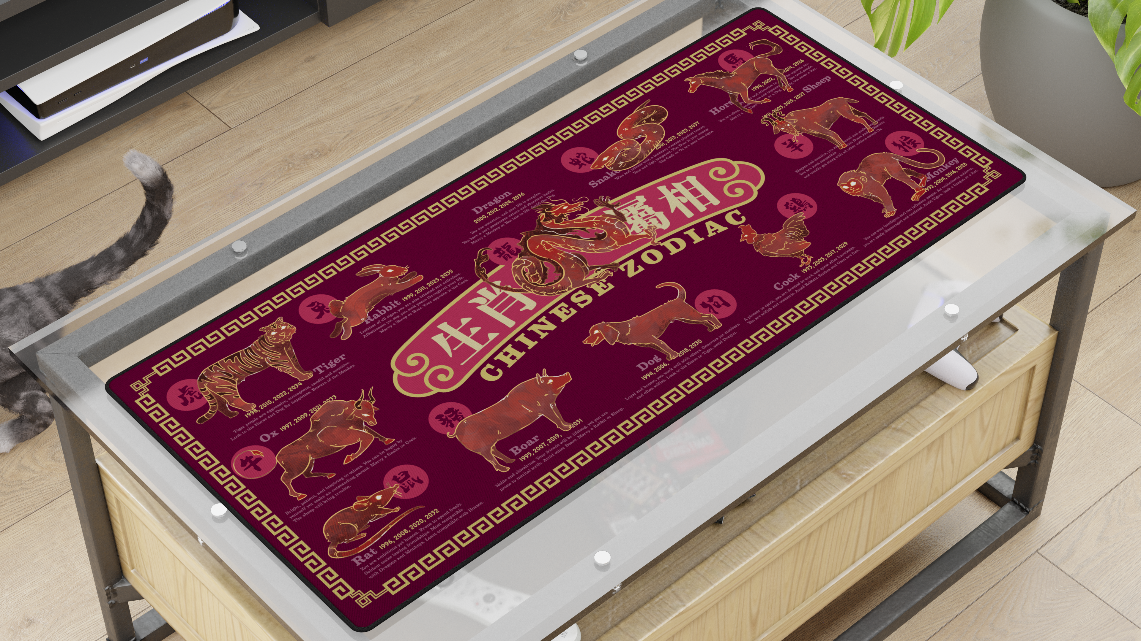 (In Stock) Chinese Zodiac Deskmats