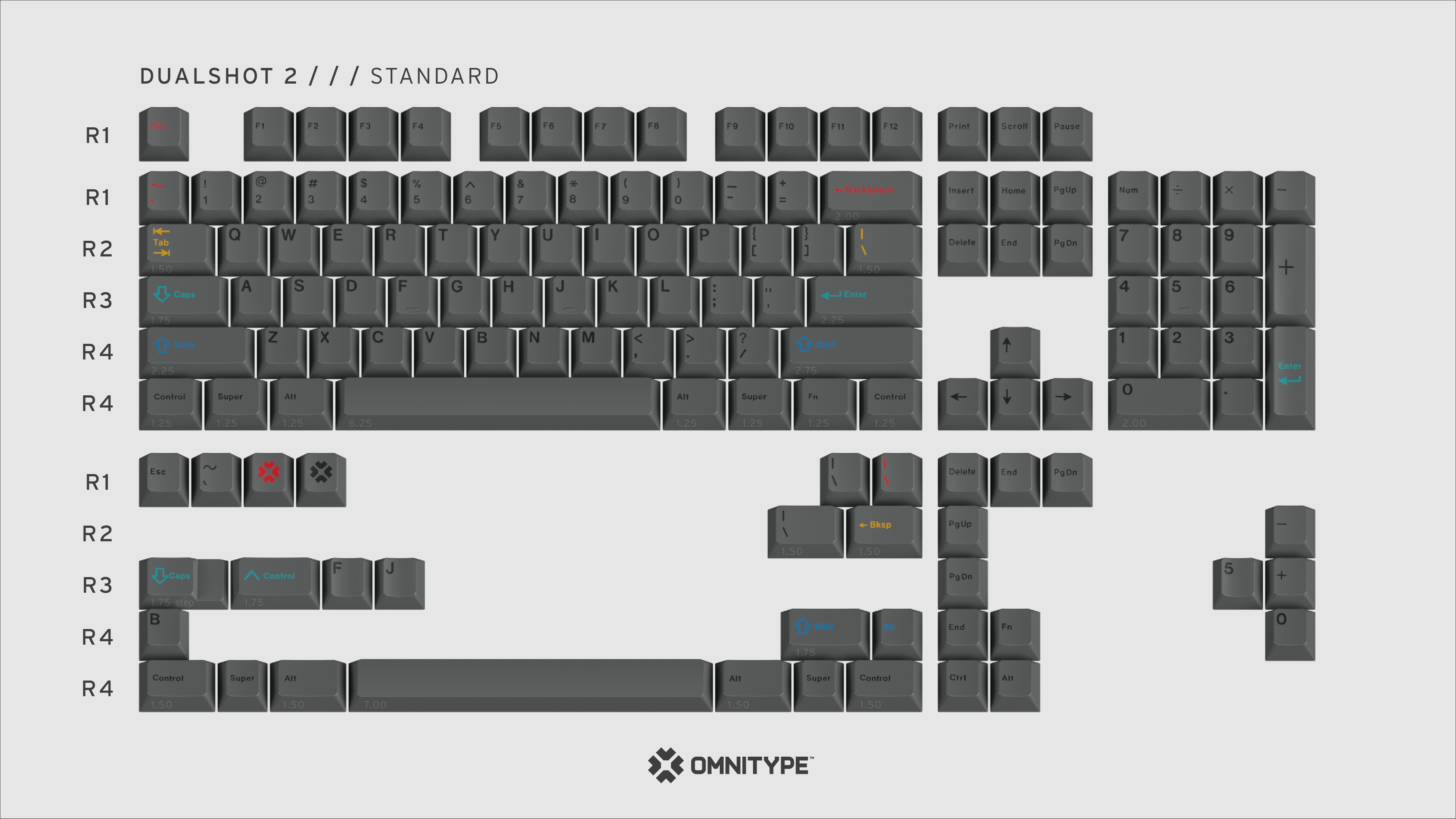 (In Stock) GMK Dualshot R2 Keyset