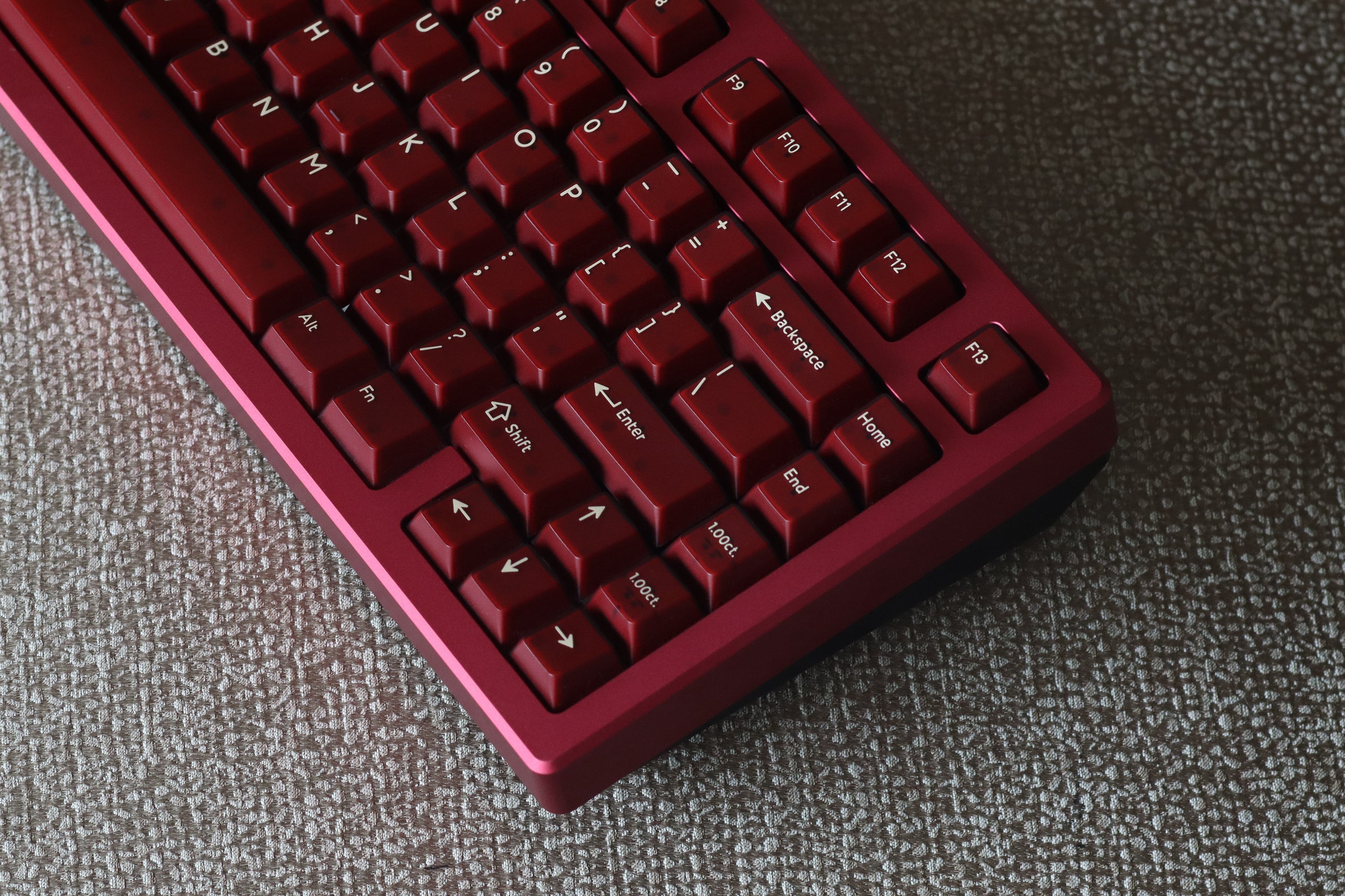 (Group Buy) Jris75 Keyboard Kit - Wine Red & Black (Anodised)