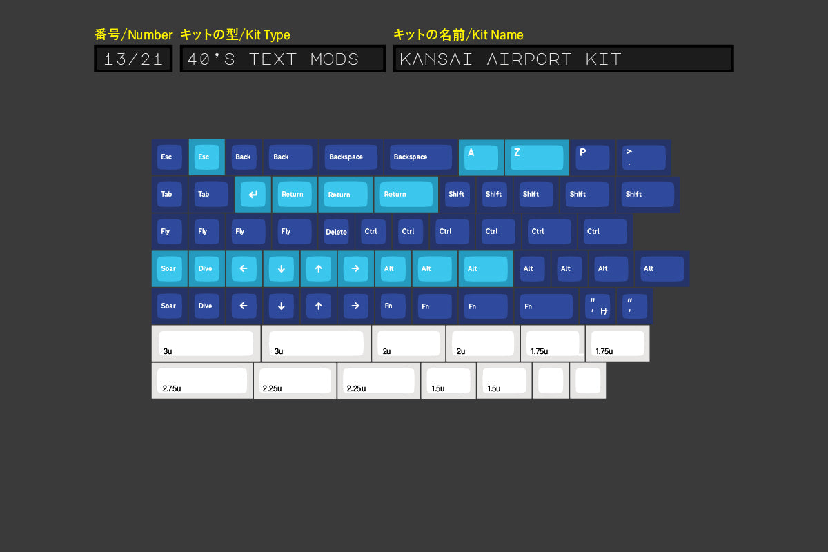 (In Stock) KAM Soaring Skies Keyset