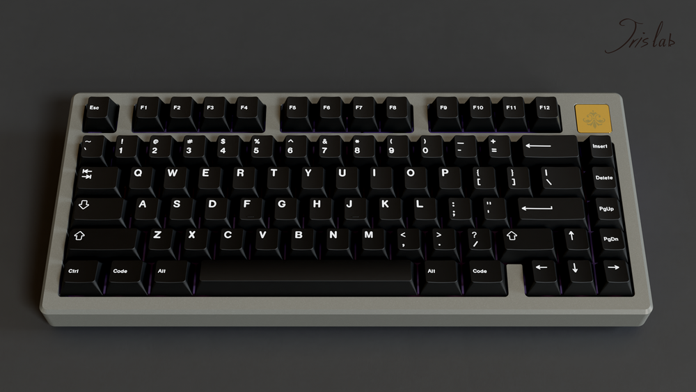 (Group Buy) Jris75 Keyboard Kit - Grey & Black (Anodised)