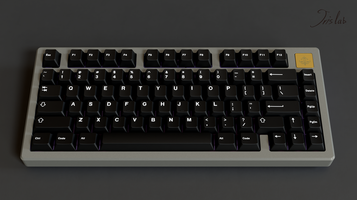 Harris Keyboard (Group Buy) Jris75 Keyboard Kit - Grey & Black (PVD)