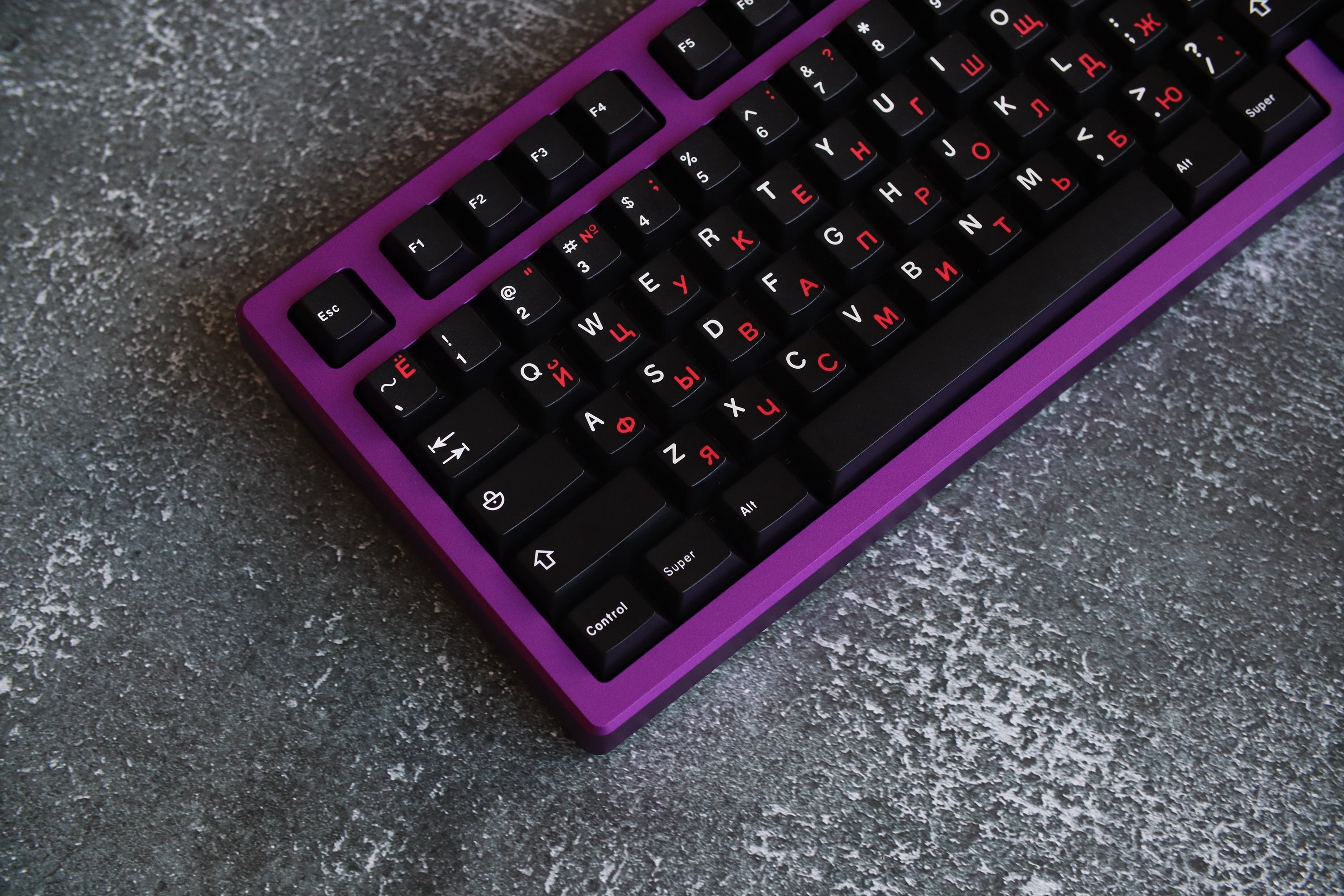 (Group Buy) Jris75 Keyboard Kit - Purple & Black (Anodised)