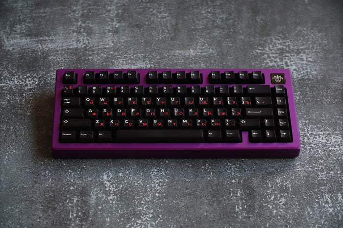 (Group Buy) Jris75 Keyboard Kit - Purple & Black (PVD)
