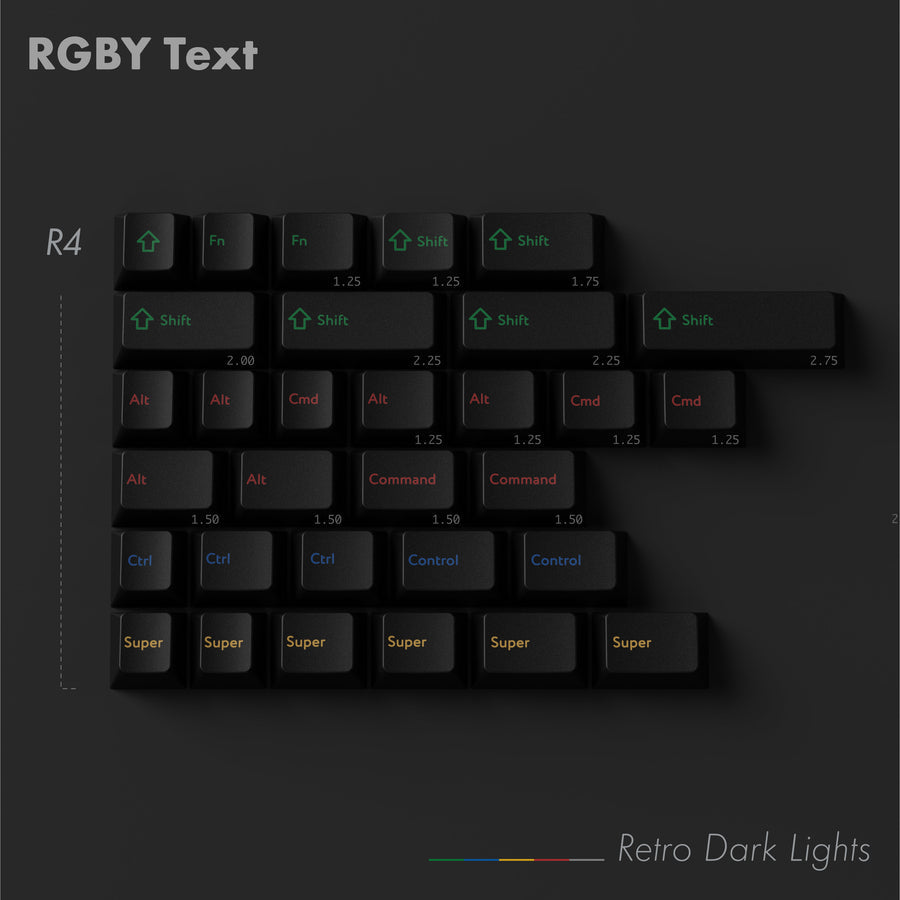 (In Stock) PBTFans Retro Dark Lights Keycaps