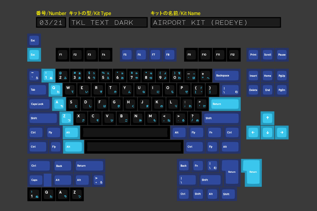 (In Stock) KAM Soaring Skies Keyset