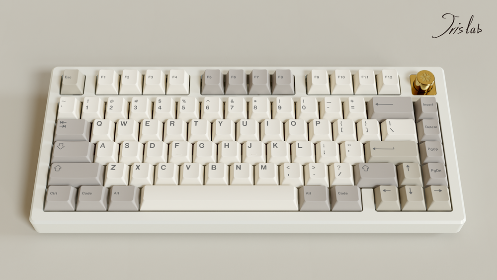 (Group Buy) Jris75 Keyboard Kit - Milky White (PVD)
