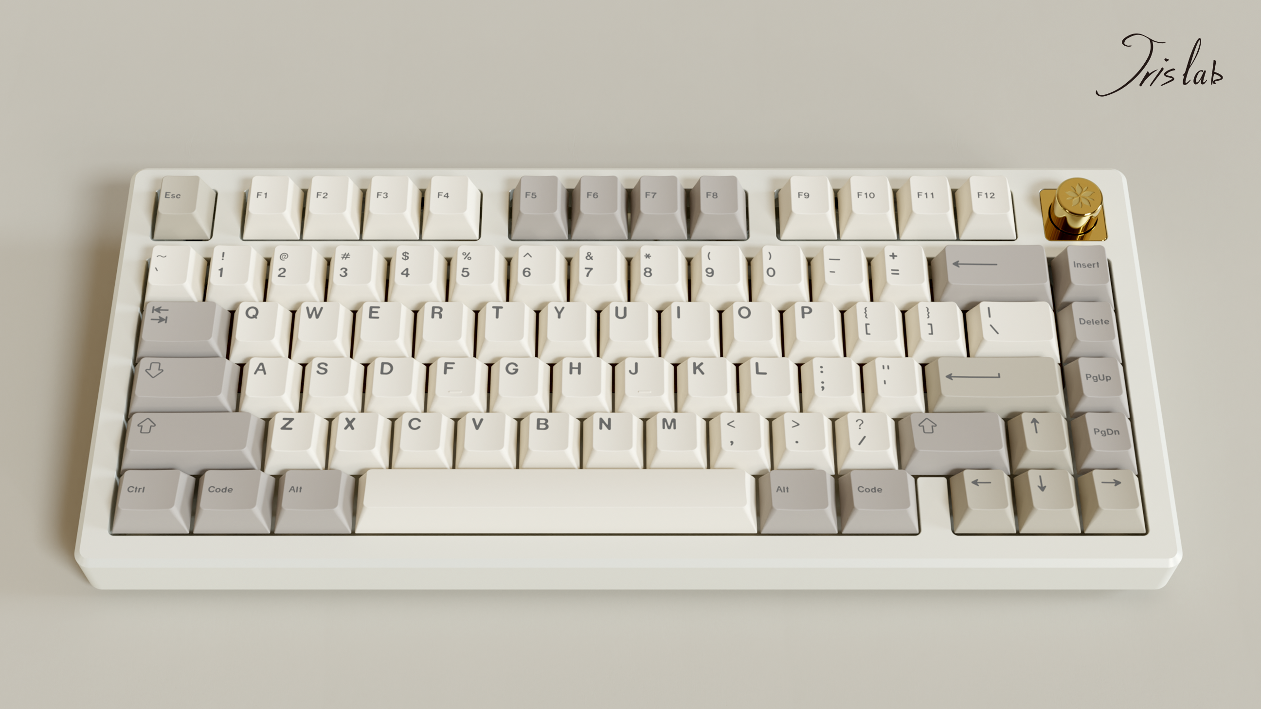 (Group Buy) Jris75 Keyboard Kit - Milky White (Anodised)