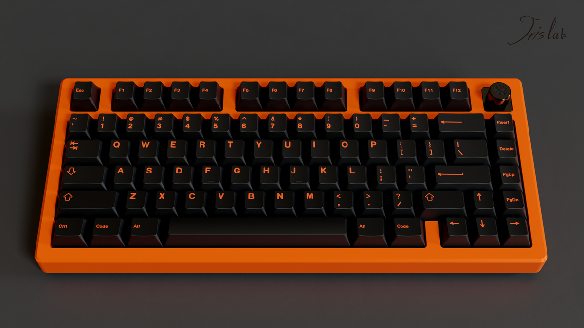 (Group Buy) Jris75 Keyboard Kit - Orange & Black (Anodised)
