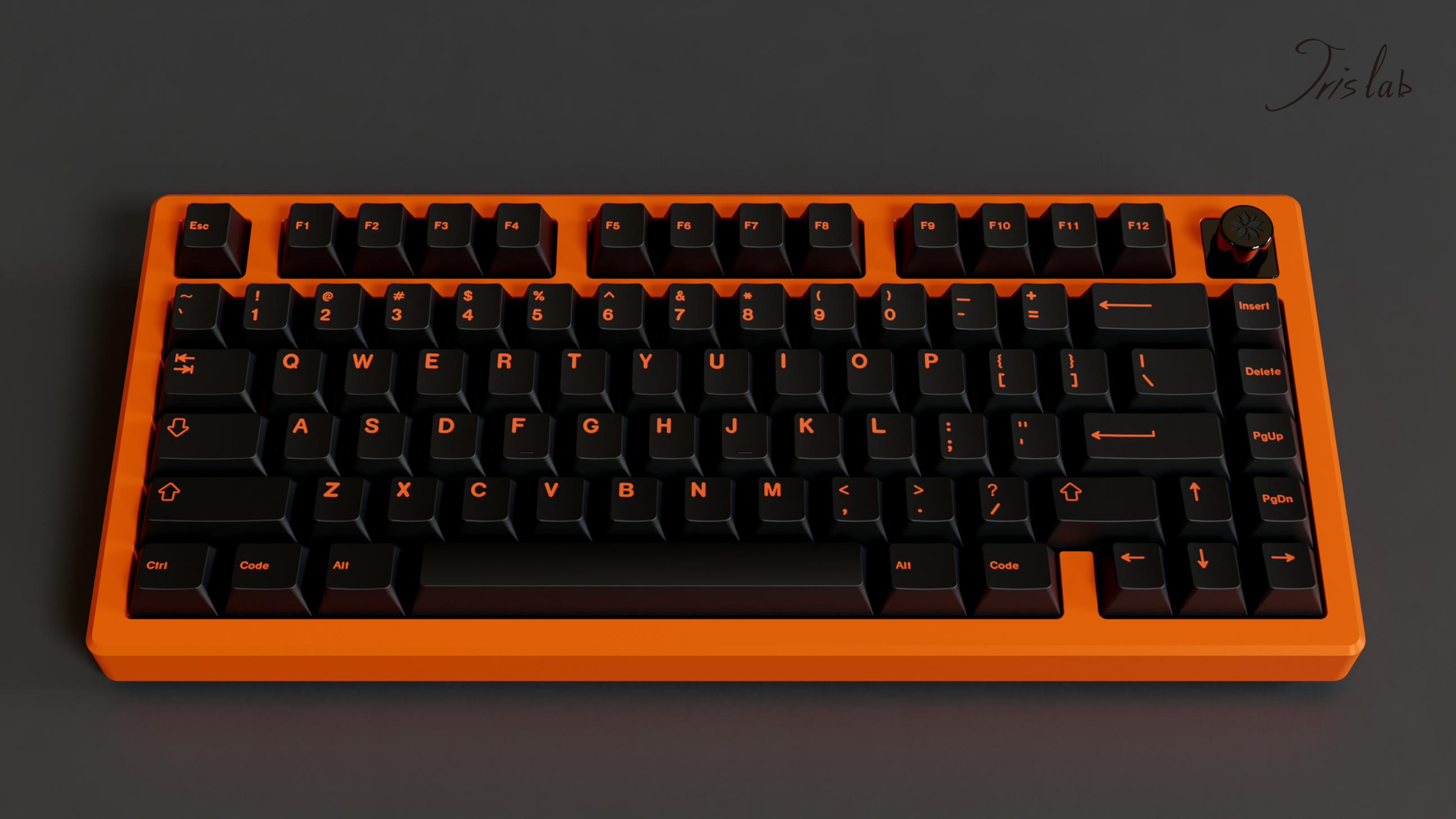 (Group Buy) Jris75 Keyboard Kit - Orange & Black (Anodised)