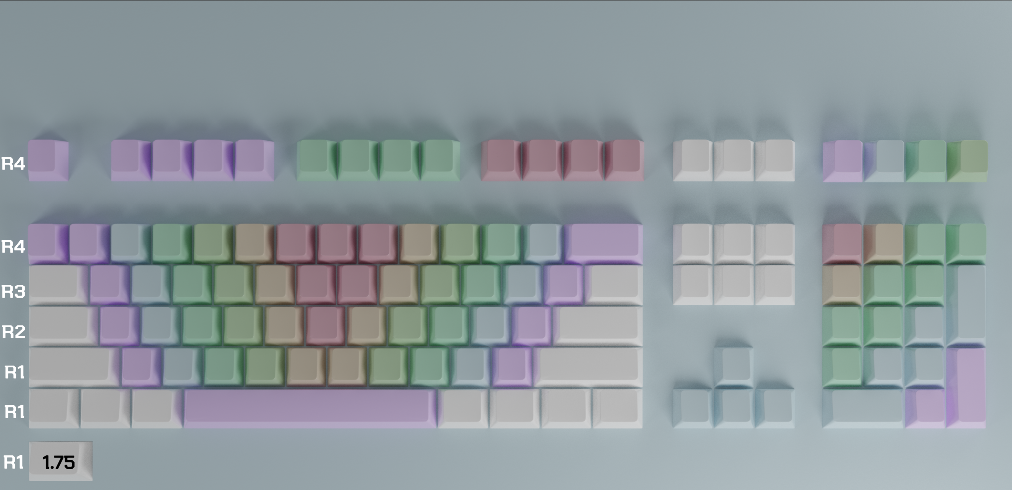 (In Stock) POM Jelly Keycaps (Ink and Rainbow colourways)