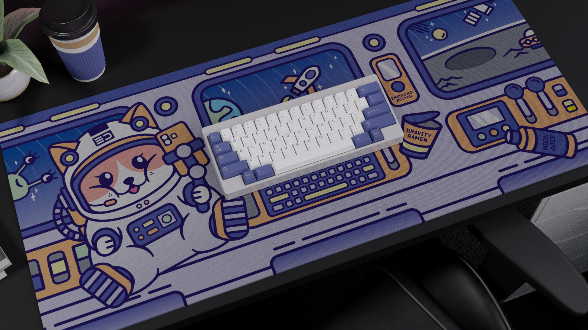 (In Stock) Space Paws Deskmats