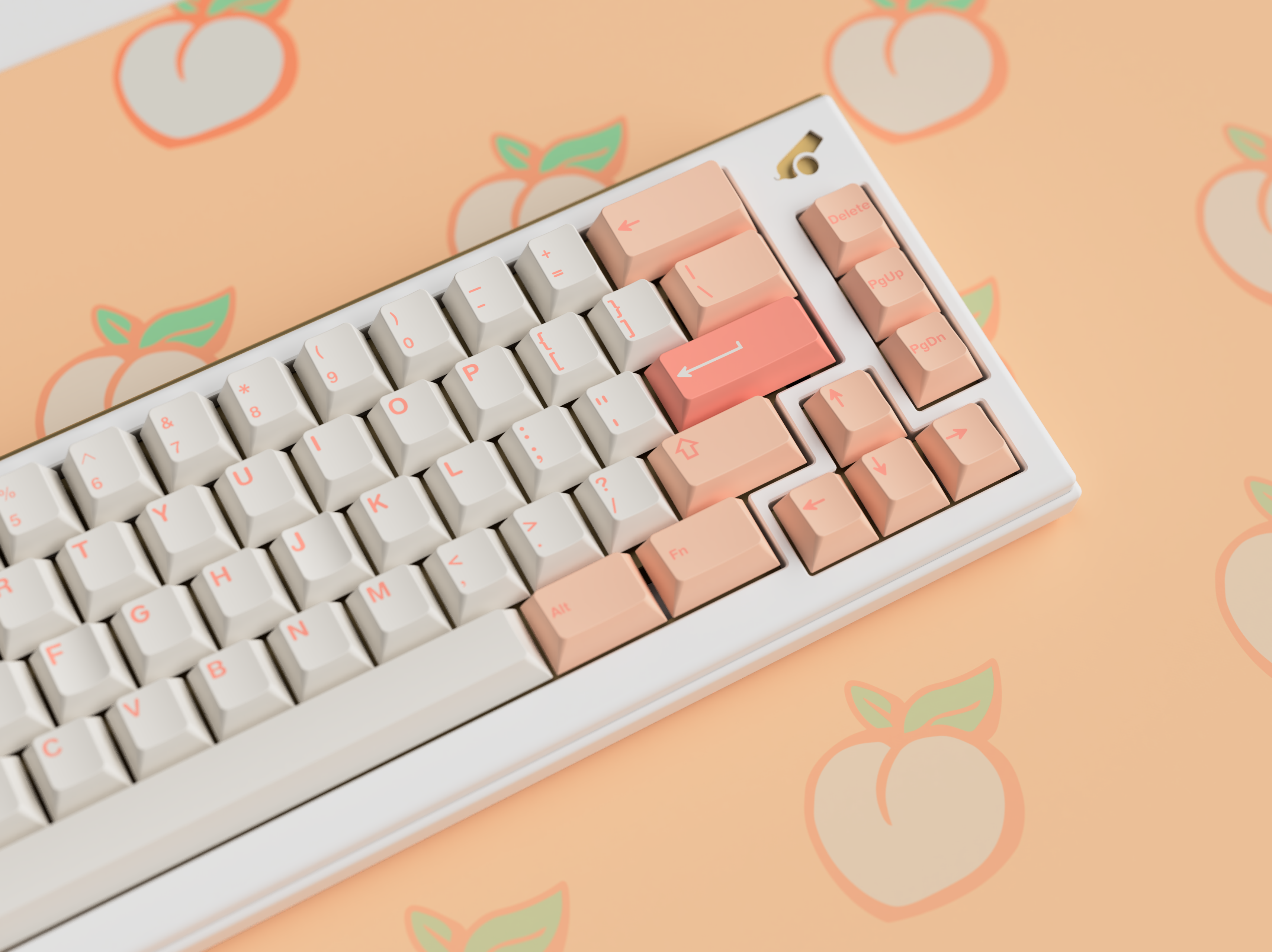 (In Stock) GMK Peaches n Cream Lite Deskmats