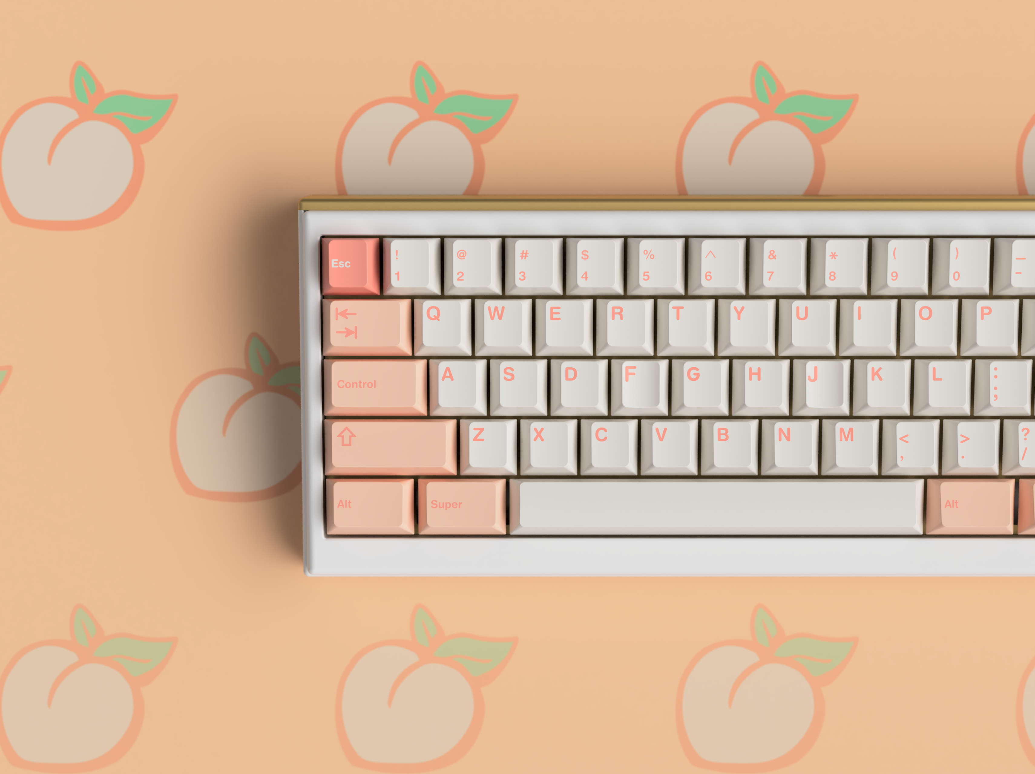 (In Stock) GMK Peaches n Cream Lite Deskmats