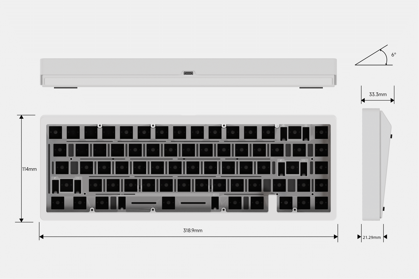 
                  
                    (Group Buy) Jris65 Keyboard Kit - Milky White
                  
                