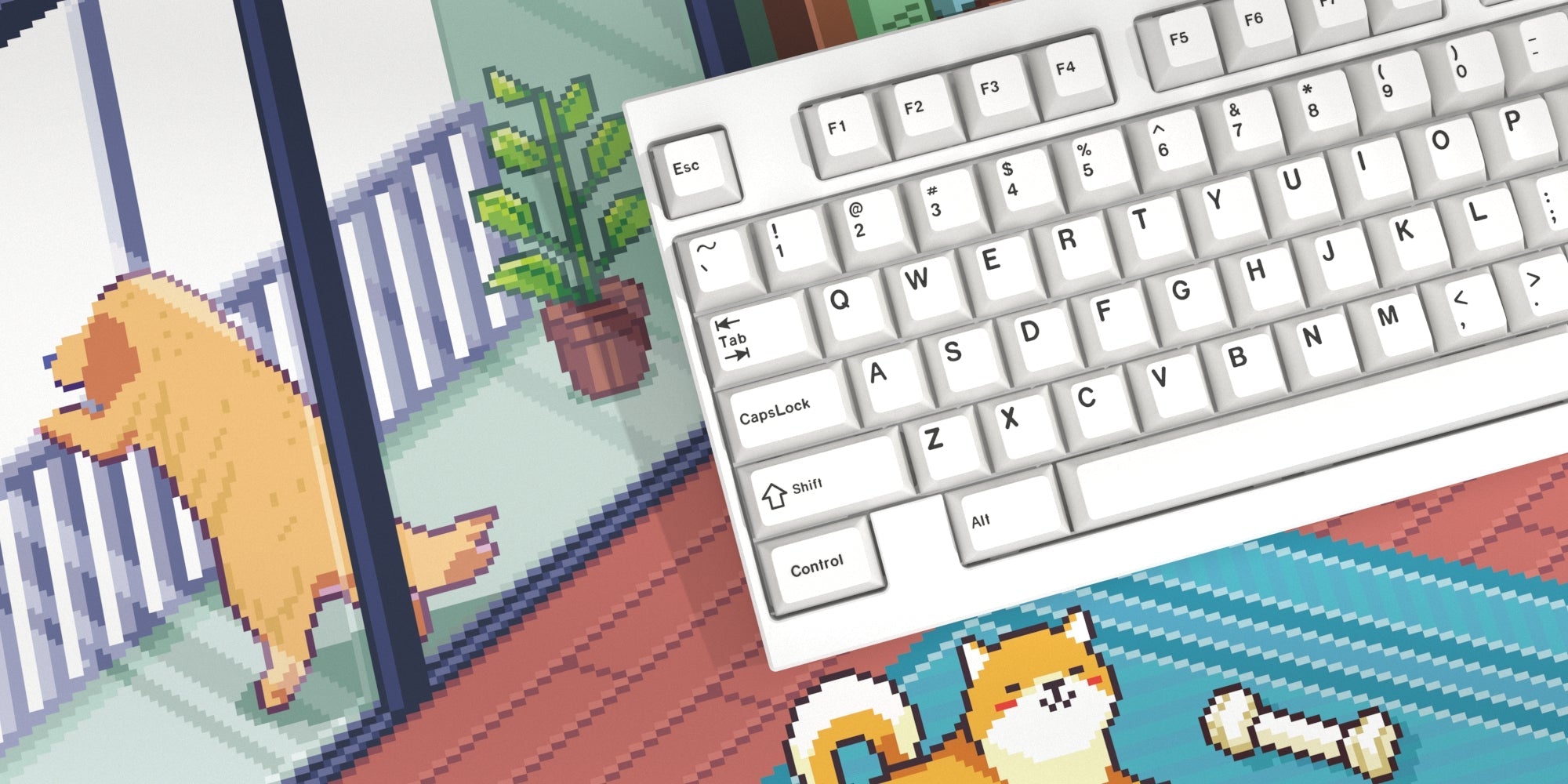 (In Stock) Dot Cat and Dot Dog Deskmats
