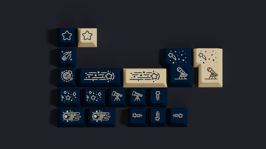 (In Stock) RW x GMK Stargaze Brass Artisan