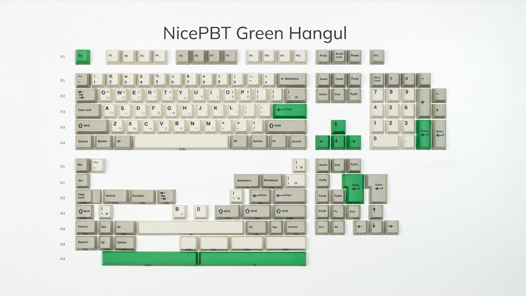 
                  
                    (In Stock) NicePBT Green Hangul
                  
                