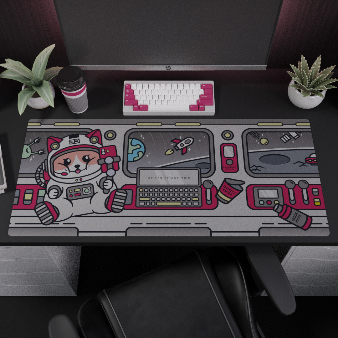 (In Stock) Space Paws Deskmats