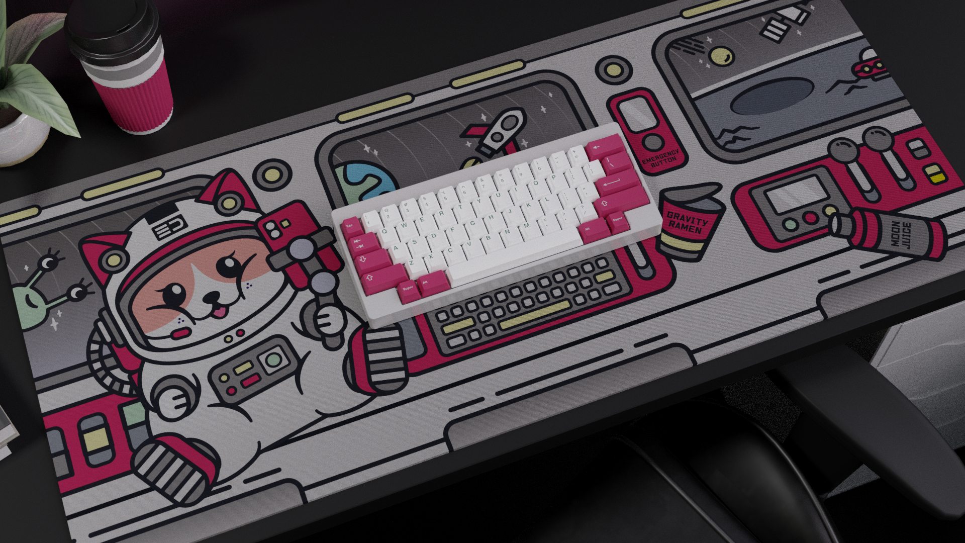 (In Stock) Space Paws Deskmats