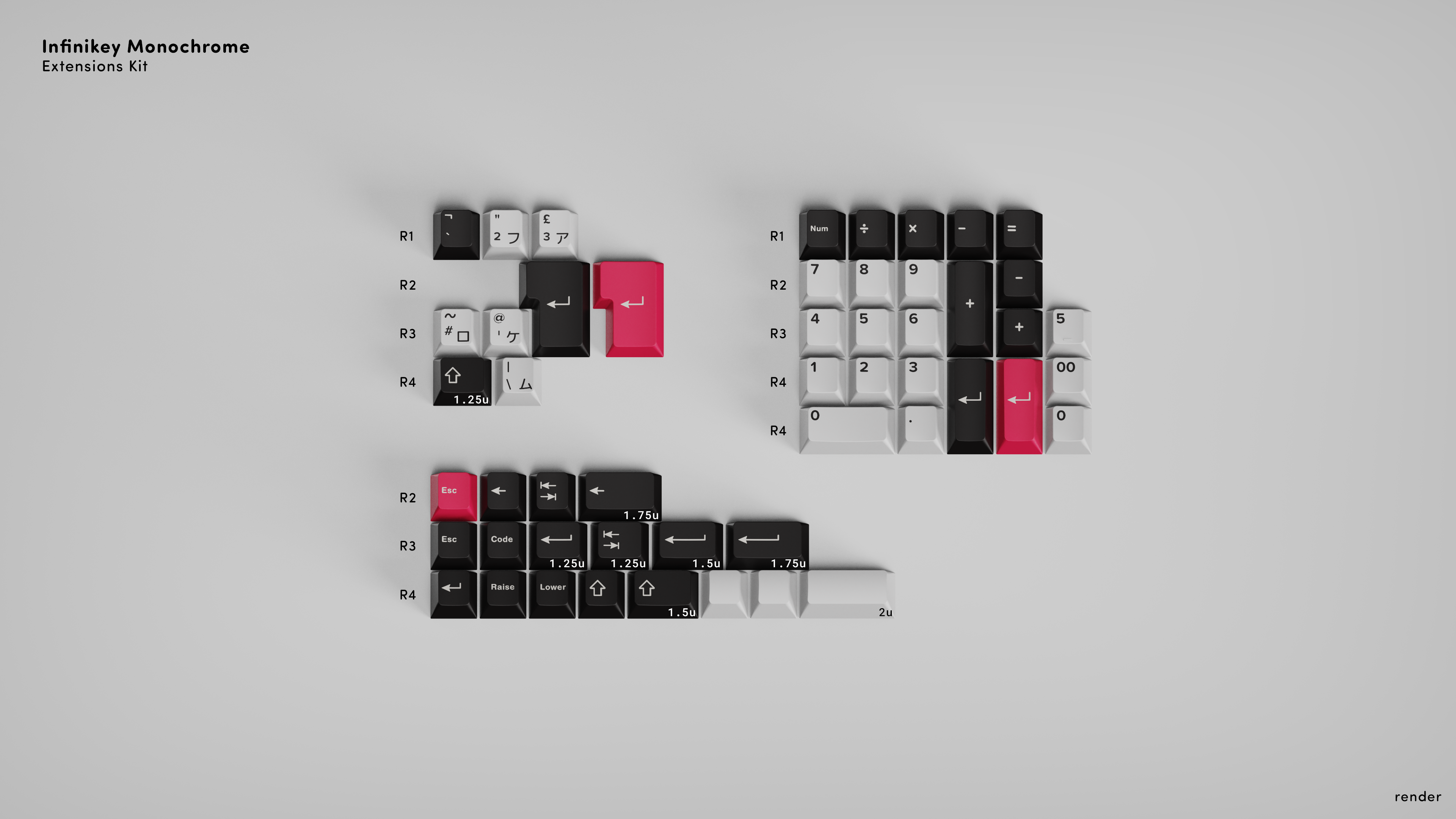 (Group Buy) Infinikey Monochrome