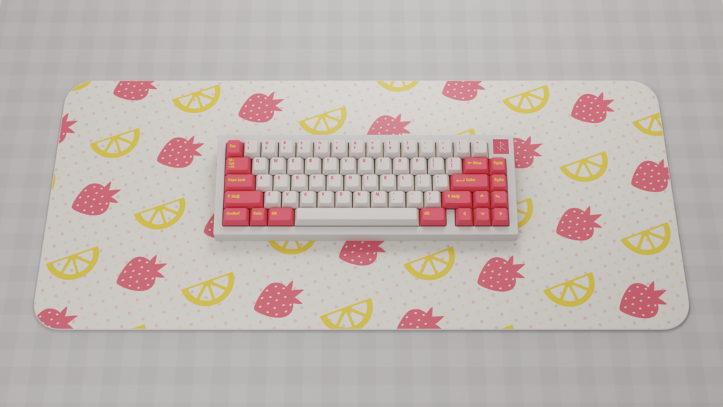 (Group Buy) Infinikey Strawberry Lemonade Deskmats